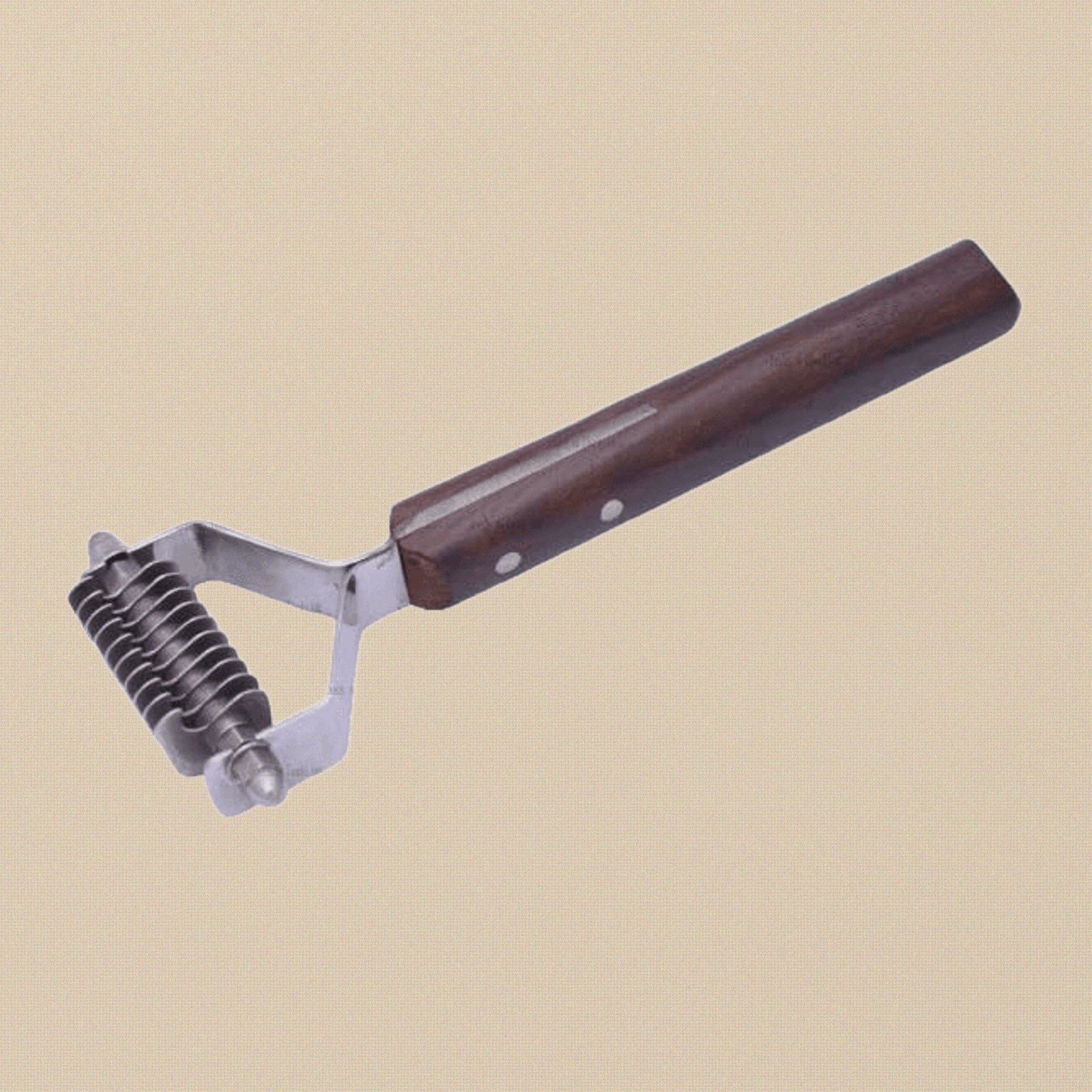 12 Blade Pets Grooming Tool, Deshedding Comb with Wooden Handle for Cats and Dogs, Metal Stripper Brush | Pet Grooming Tools | Toolsmith Ltd UK