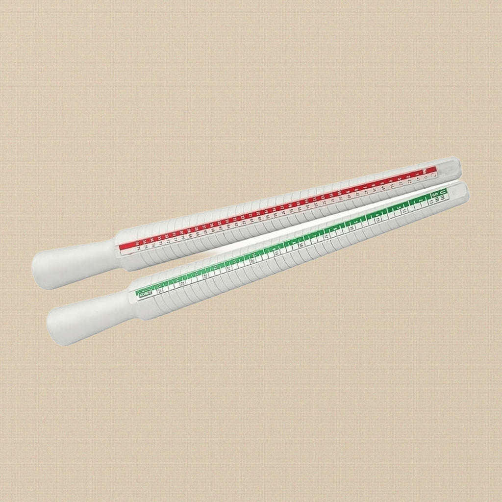 1 x Premium Metal Ring Sizer Stick Mandrel in Dull Finish, US Sizes for Male and Female | Jewellery Making Tools | Toolsmith Ltd UK
