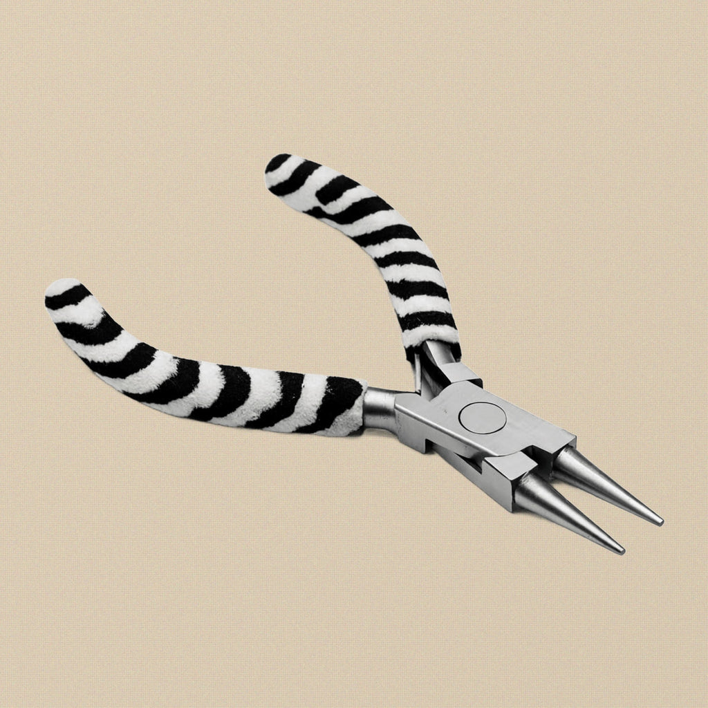 3.5-Inch Round Nose Pliers with Zebra Foam Grips, Stainless Steel Mini Jewellery and Hobby Crafts Tool | Jewellery Making Tools | Toolsmith Ltd UK