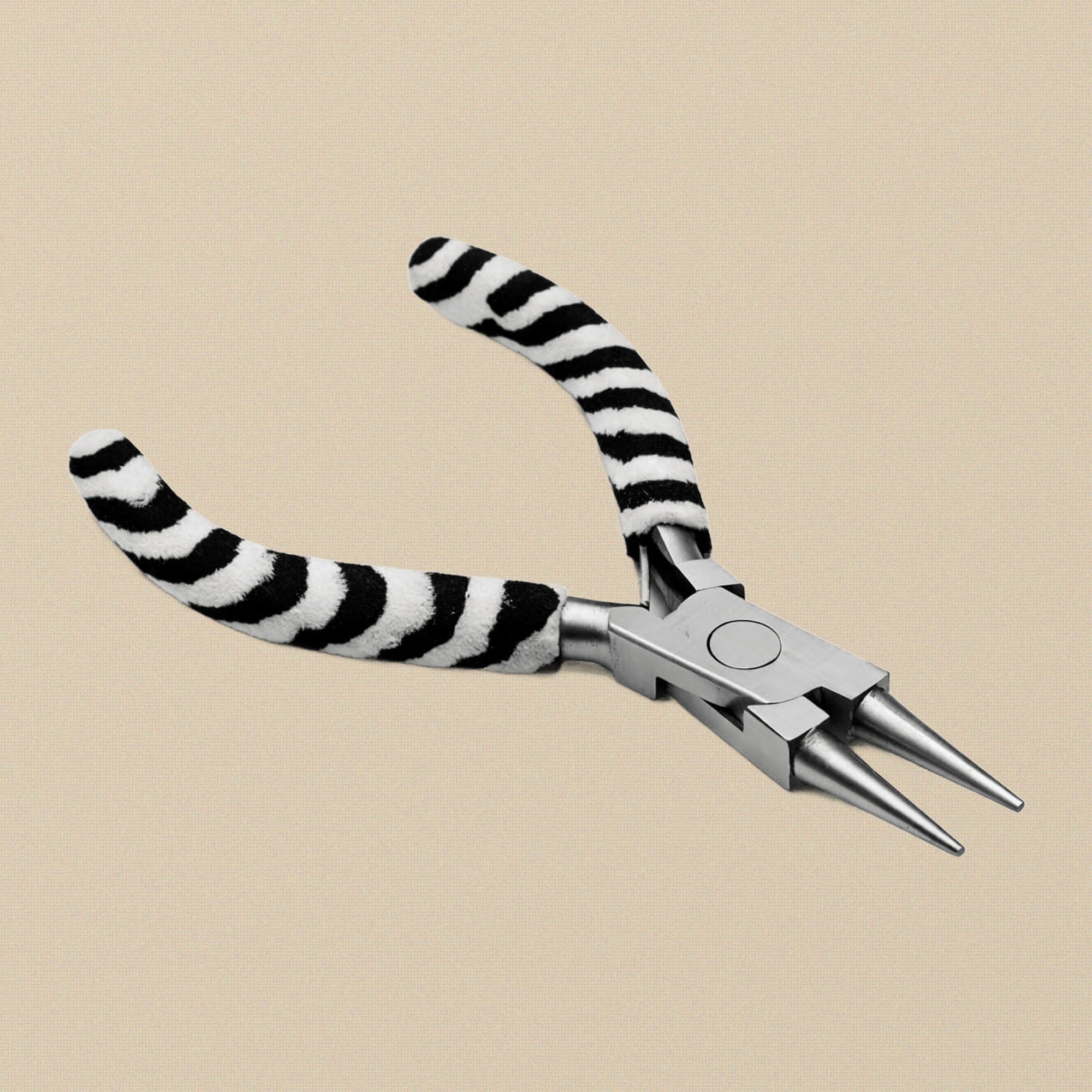 3.5-Inch Round Nose Pliers with Zebra Foam Grips, Stainless Steel Mini Jewellery and Hobby Crafts Tool | Jewellery Making Tools | Toolsmith Ltd UK
