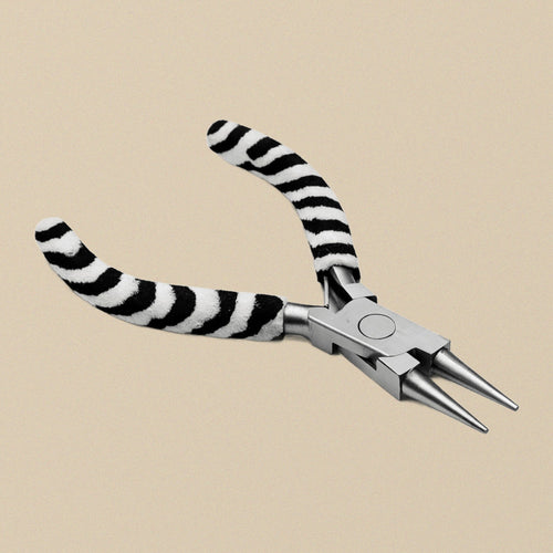 3.5-Inch Round Nose Pliers with Zebra Foam Grips, Stainless Steel Mini Jewellery and Hobby Crafts Tool | Jewellery Making Tools | Toolsmith Ltd UK