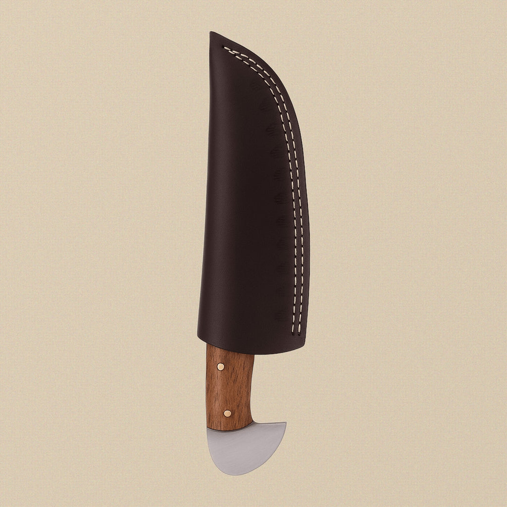 Four-Piece Damascus Chef's Knife Set with Rosewood Handles and Individual Leather Sheaths | Knife Set | Toolsmith Ltd UK