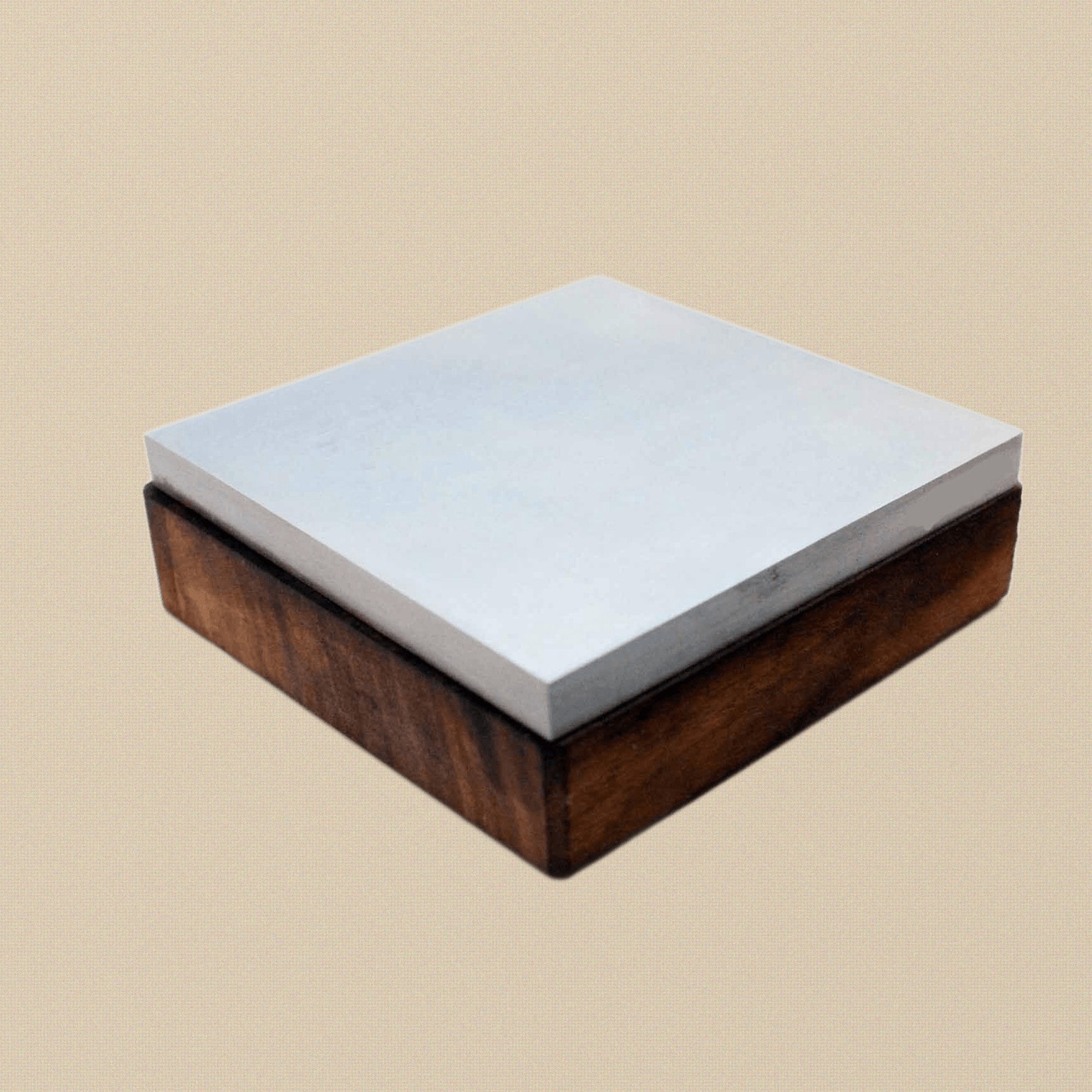 Steel Bench Block with Wooden Base, 4 Inch x 4 Inch, Jewellery Making Forging and Dapping Tool | Jewellery Making Tools | Toolsmith Ltd UK
