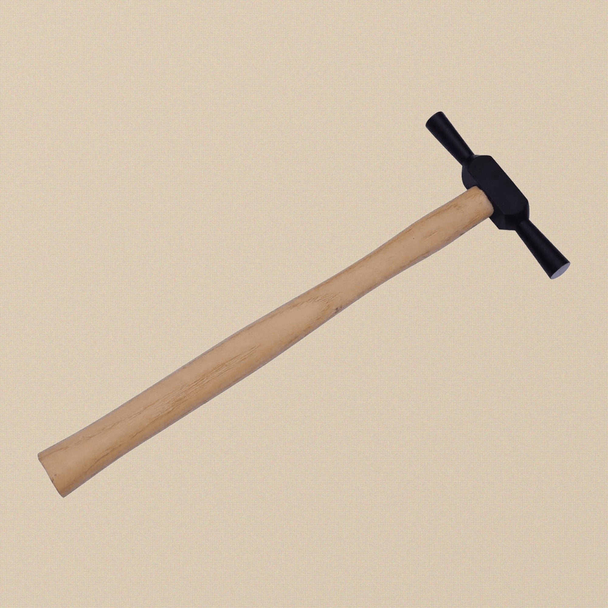 Two Sided Embossing Jewellery Hammer, Silversmith Tool with 11mm and 14mm Domed Heads for Repousse, Wooden Handle | Jewellery Making Tools | Toolsmith Ltd UK