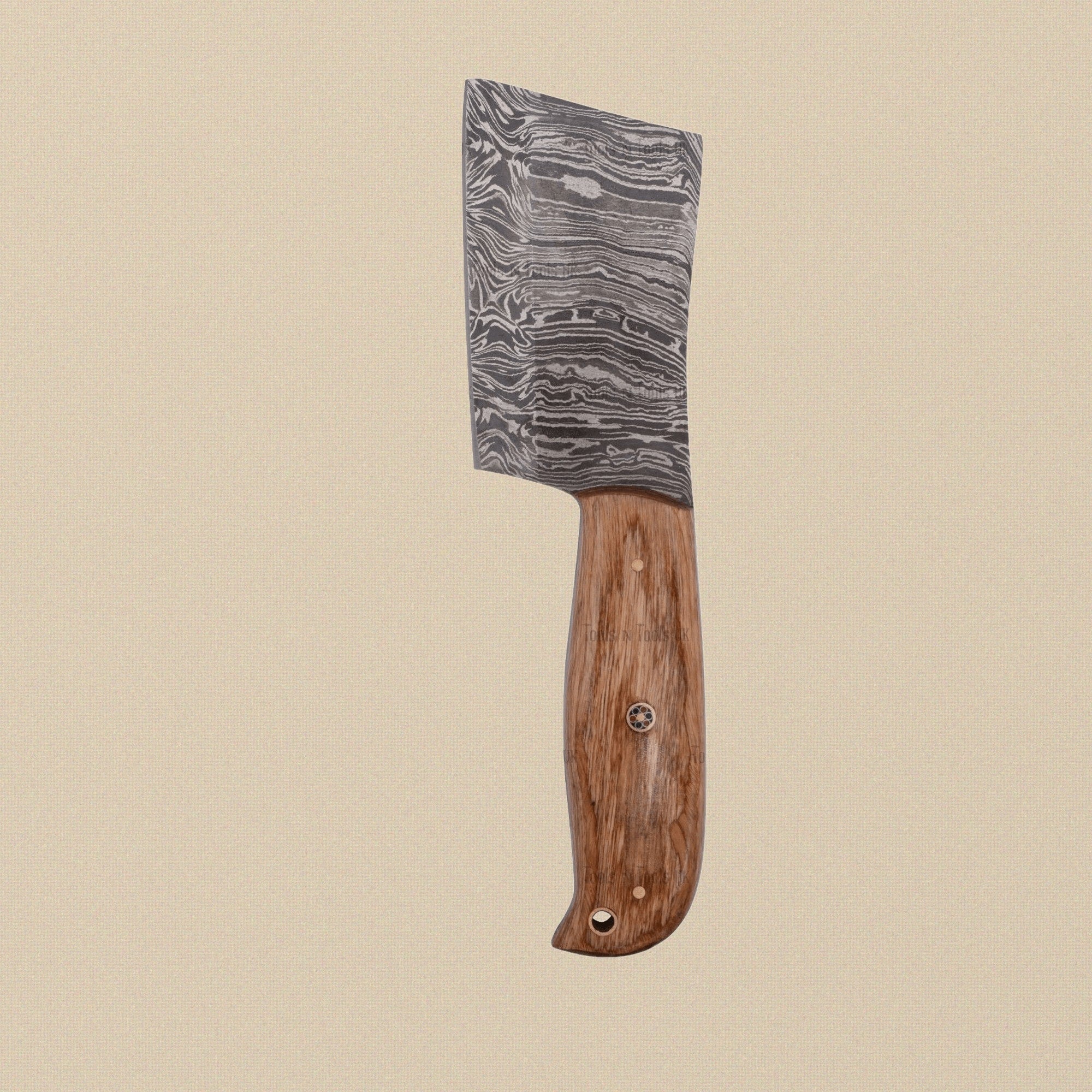 8-inch Damascus Steel Hatchet with Exotic Wood Handle and Leather Sheath | Hatchet | Toolsmith Ltd UK