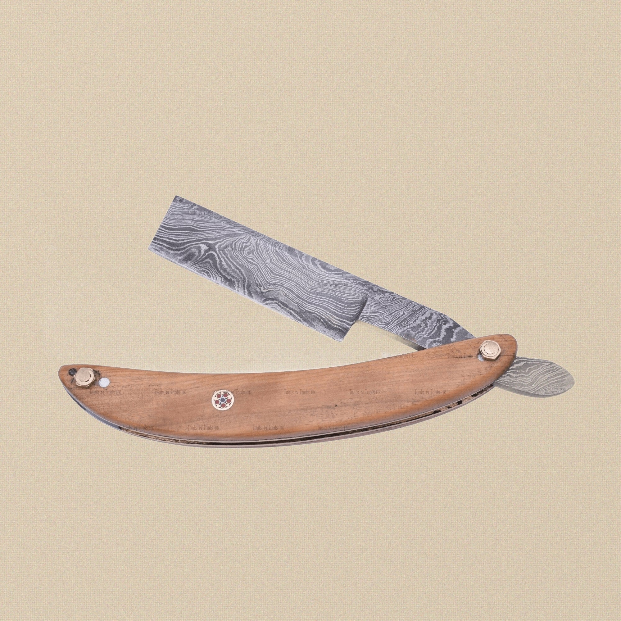 Damascus Steel Straight Razor with 70 mm 1095/15n20 Blade | Straight Razor | Toolsmith Ltd UK