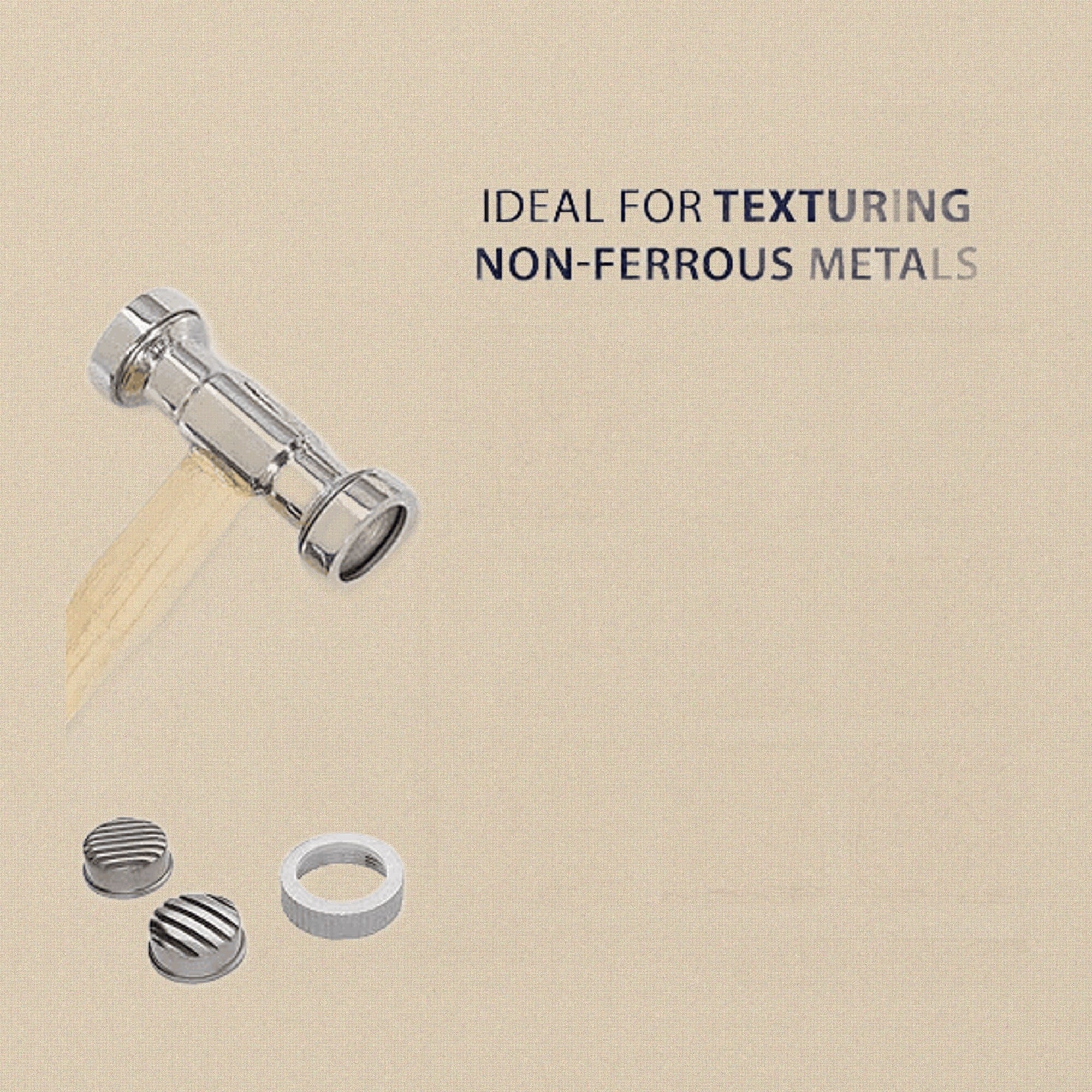 Metal Texturing Hammer with 9 Interchangeable Pattern Faces, Professional Metalworking Tool with Wood Handle | Jewellery Making Tools | Toolsmith Ltd UK