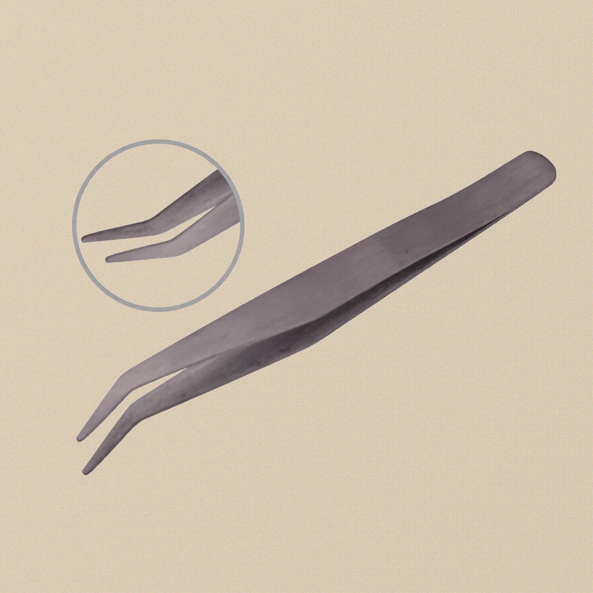 5 Inch Beading and Knotting Tweezers, Stainless Steel, Angled Tips, Crafting DIY Tool | Jewellery Making Tools | Toolsmith Ltd UK