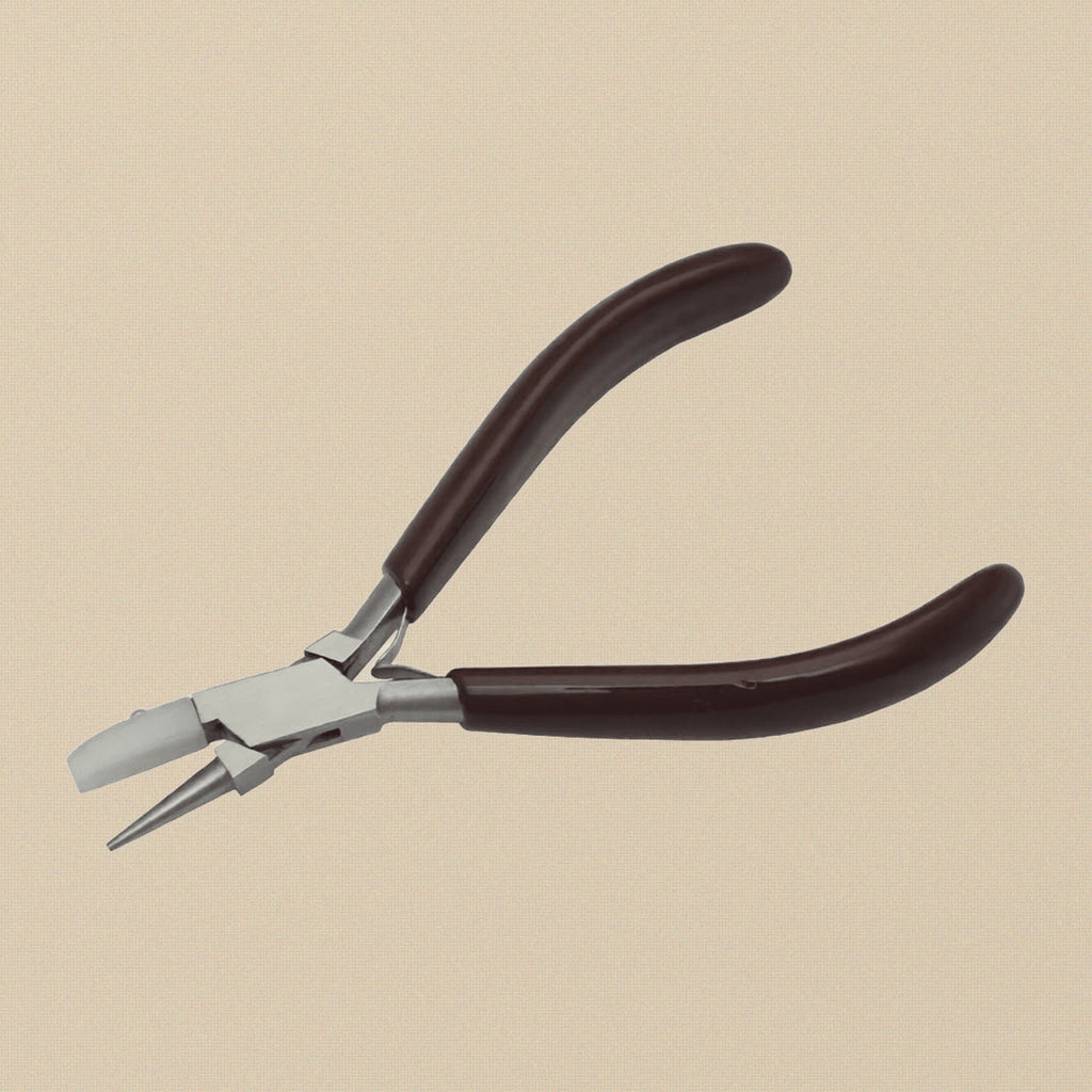 Ergonomic Comfort Steel Round & Nylon Flat Nose Pliers, 5.5 Inch, Stainless Steel with PVC Grips for Jewellery Crafts Making and Hobby | Jewellery Making Tools | Toolsmith Ltd UK