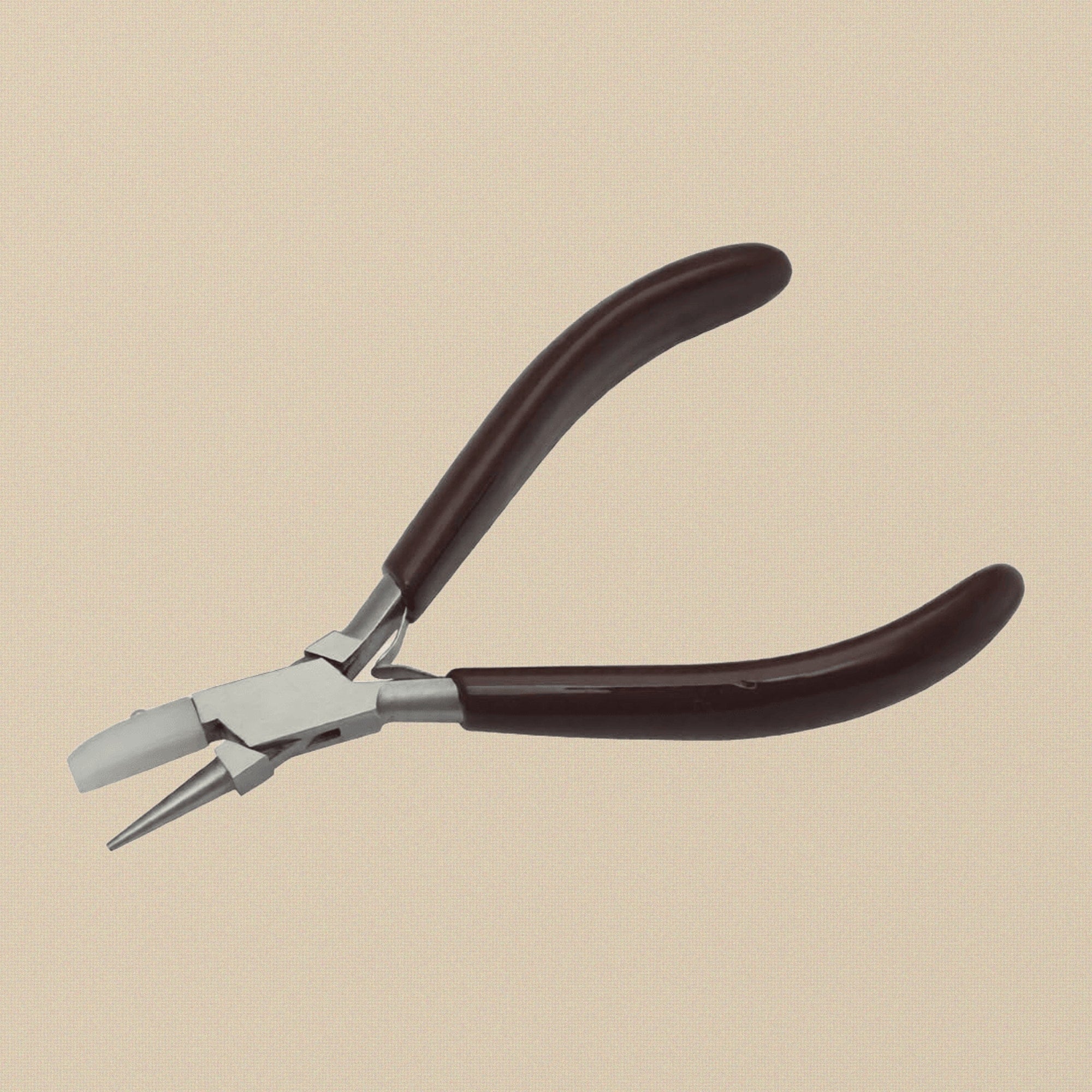 Ergonomic Comfort Steel Round & Nylon Flat Nose Pliers, 5.5 Inch, Stainless Steel with PVC Grips for Jewellery Crafts Making and Hobby | Jewellery Making Tools | Toolsmith Ltd UK