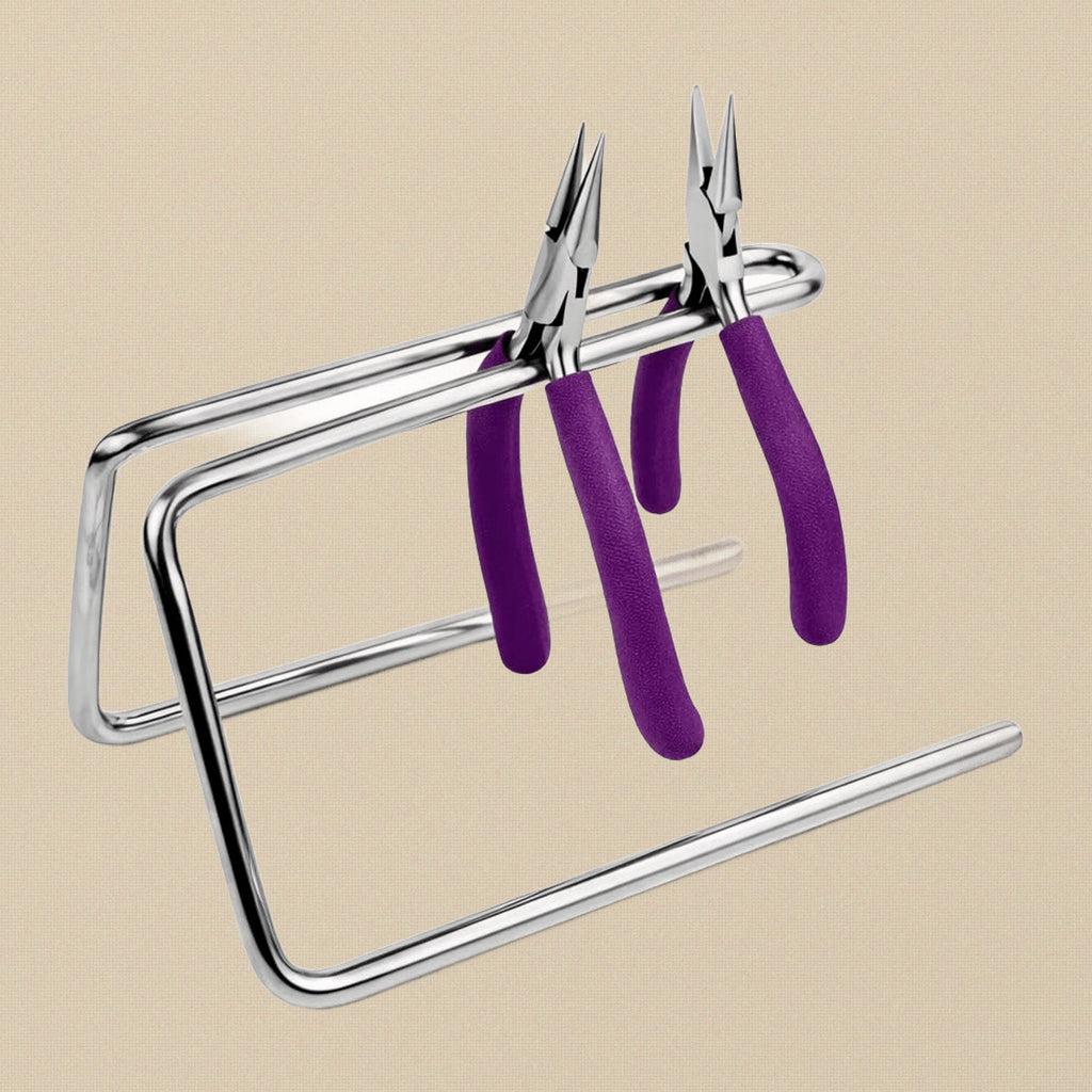 Jewellery Pliers Organiser, 6" x 3″ x 1″ Sturdy Metal Steel Rack Stand Holder for Beading Tools | Jewellery Making Tools | Toolsmith Ltd UK