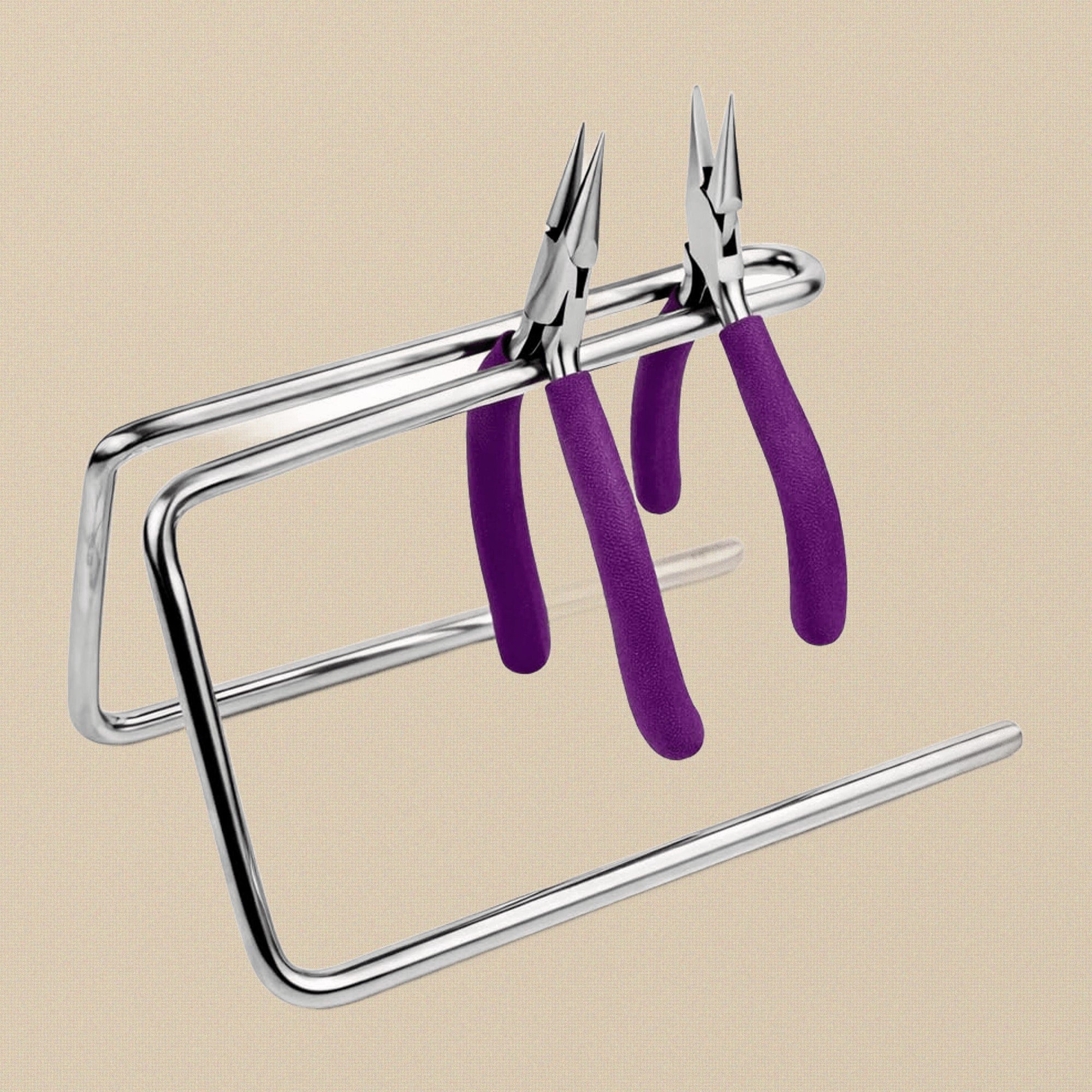 Jewellery Pliers Organiser, 6" x 3″ x 1″ Sturdy Metal Steel Rack Stand Holder for Beading Tools | Jewellery Making Tools | Toolsmith Ltd UK