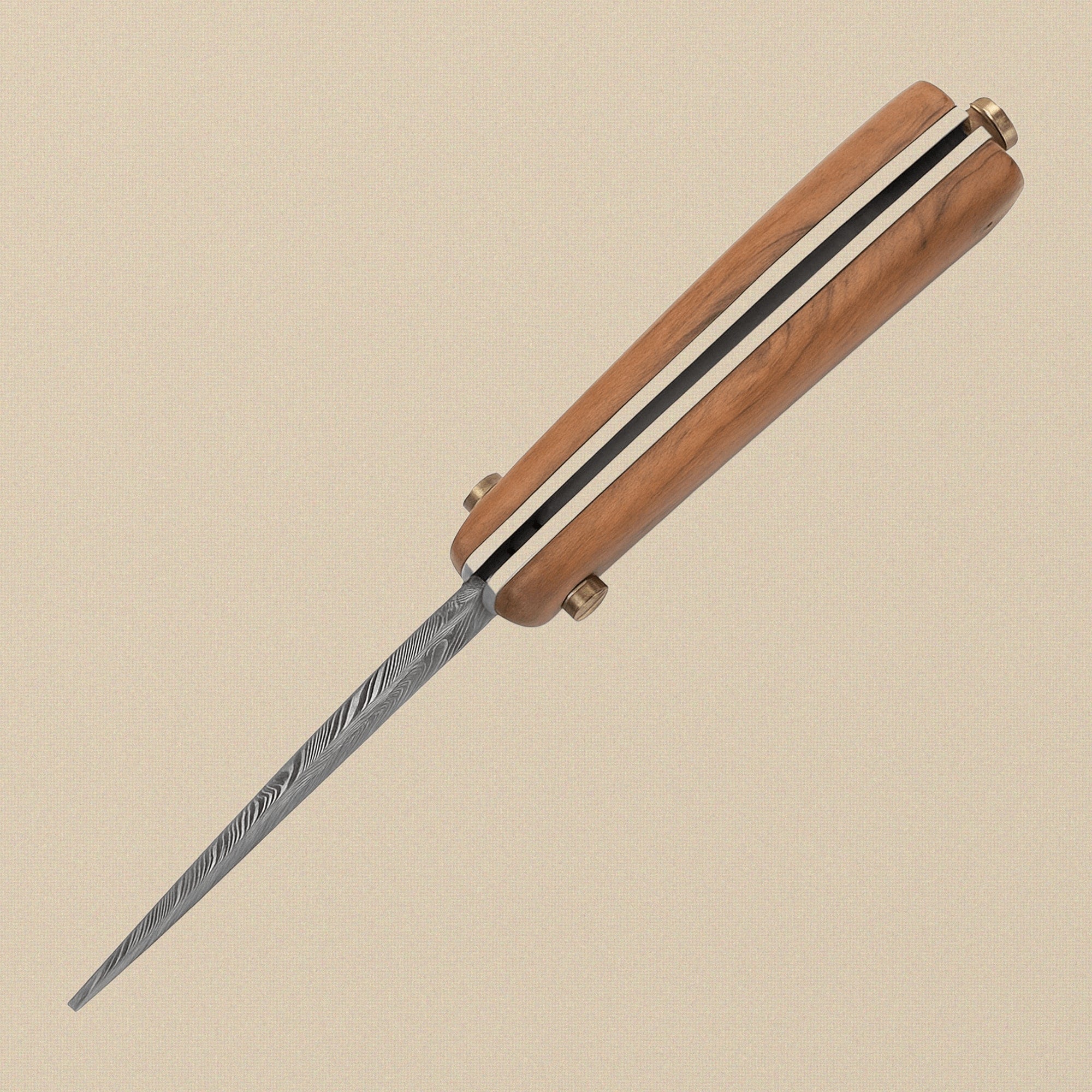 Damascus Steel Straight Razor with 70 mm 1095/15n20 Blade | Straight Razor | Toolsmith Ltd UK