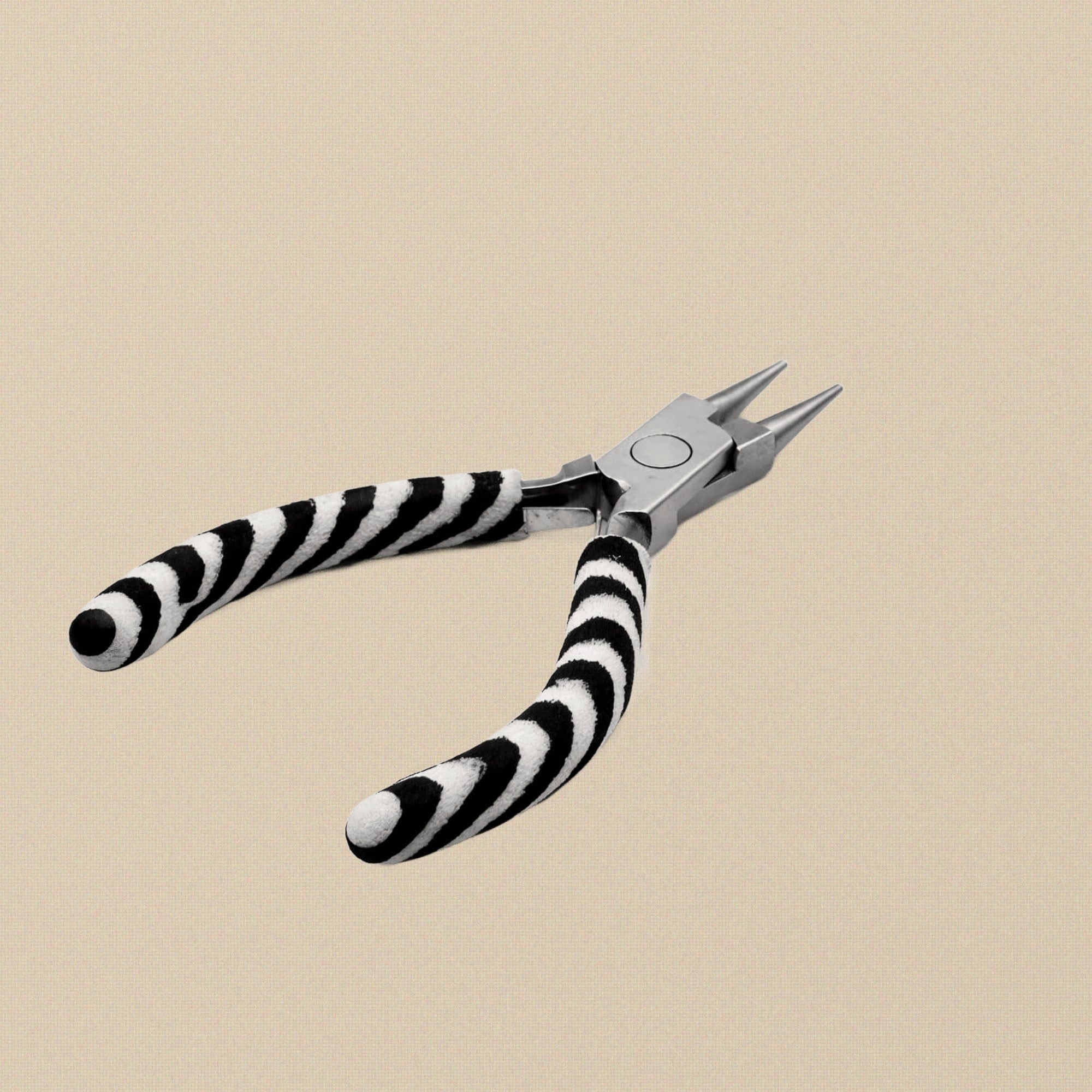 3.5-Inch Round Nose Pliers with Zebra Foam Grips, Stainless Steel Mini Jewellery and Hobby Crafts Tool | Jewellery Making Tools | Toolsmith Ltd UK