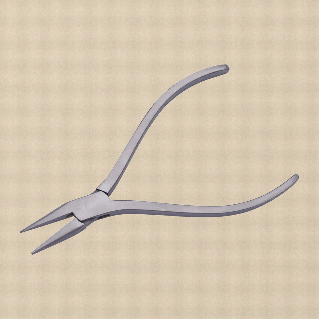 Square Handles Chain Nose Pliers, Stainless Steel, 120mm Slim Line, for Jewellery and Optical Work | Jewellery Making Tools | Toolsmith Ltd UK