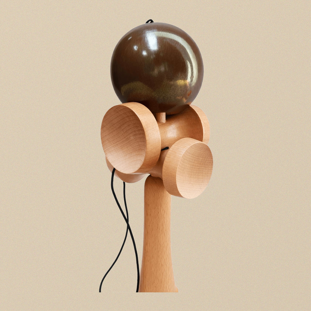 Professional Wooden Kendama Toy, Brown, Beech Wood, 5-Way Competition Style, Glistening Finish | Hobby & Craft Tools | Toolsmith Ltd UK