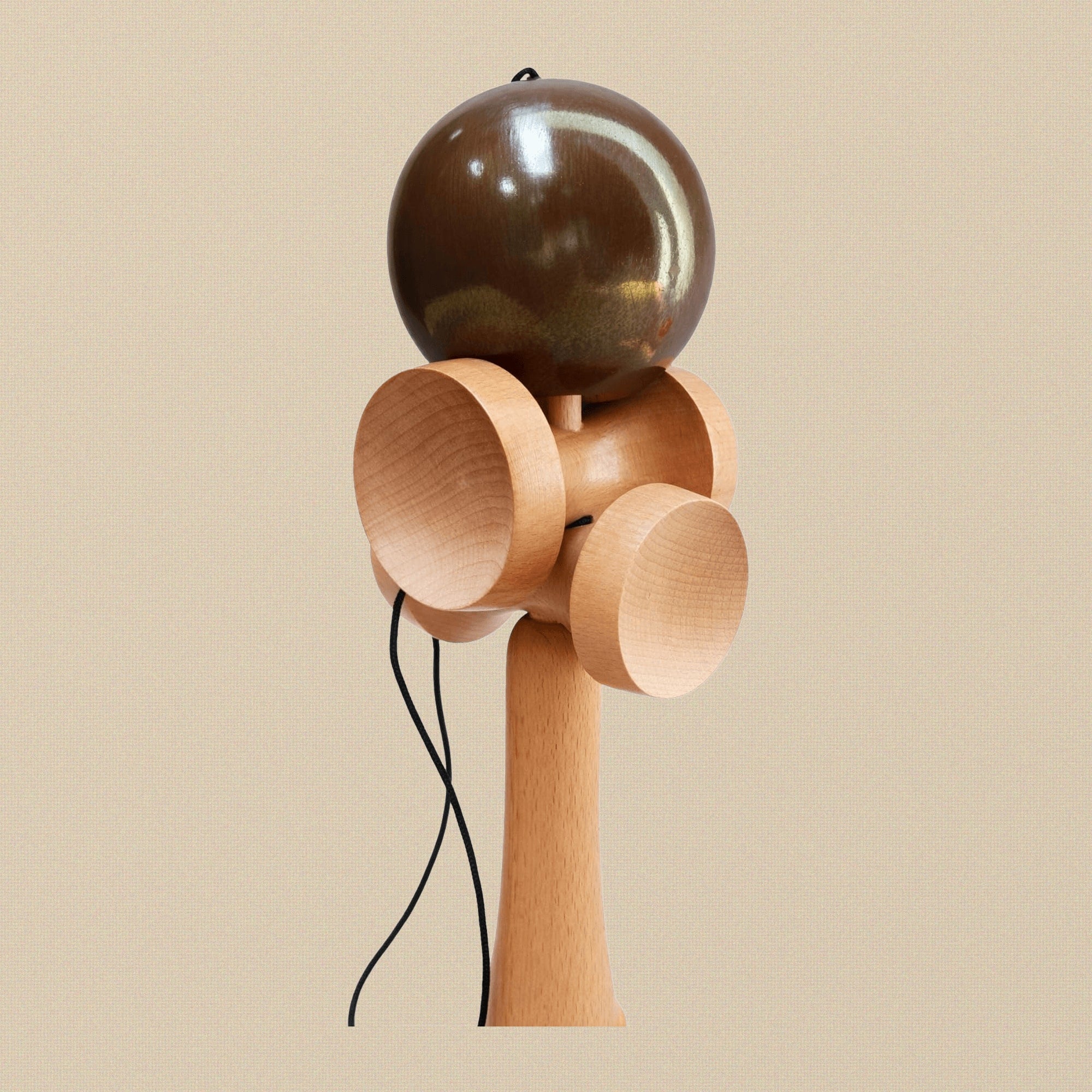 Professional Wooden Kendama Toy, Brown, Beech Wood, 5-Way Competition Style, Glistening Finish | Hobby & Craft Tools | Toolsmith Ltd UK