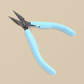 Economy chain nose pliers with light blue handles, 120 mm