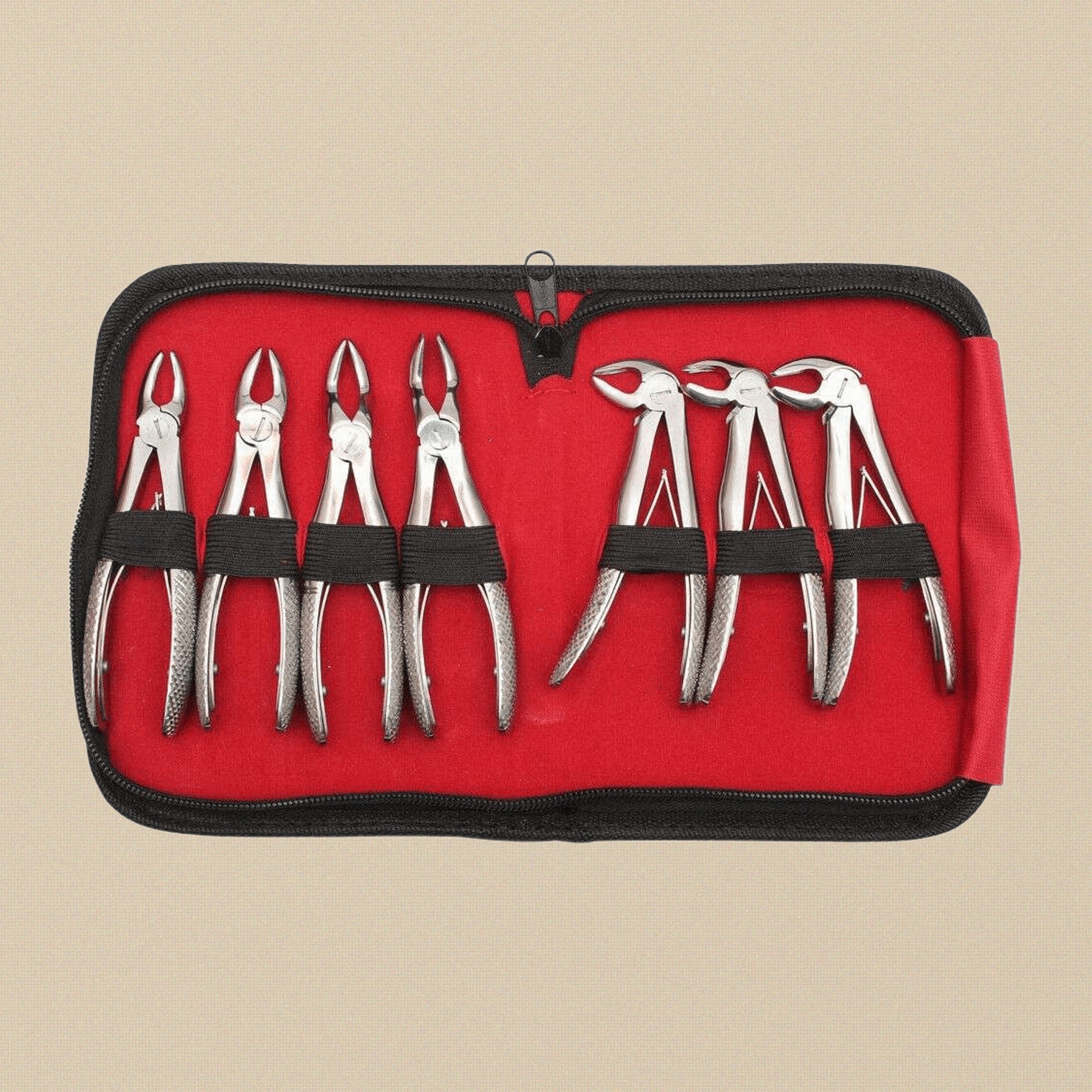 Set of 7 Miniature-Jaw Extraction Forceps for Precision Component Work | Forceps Set | Toolsmith Ltd UK
