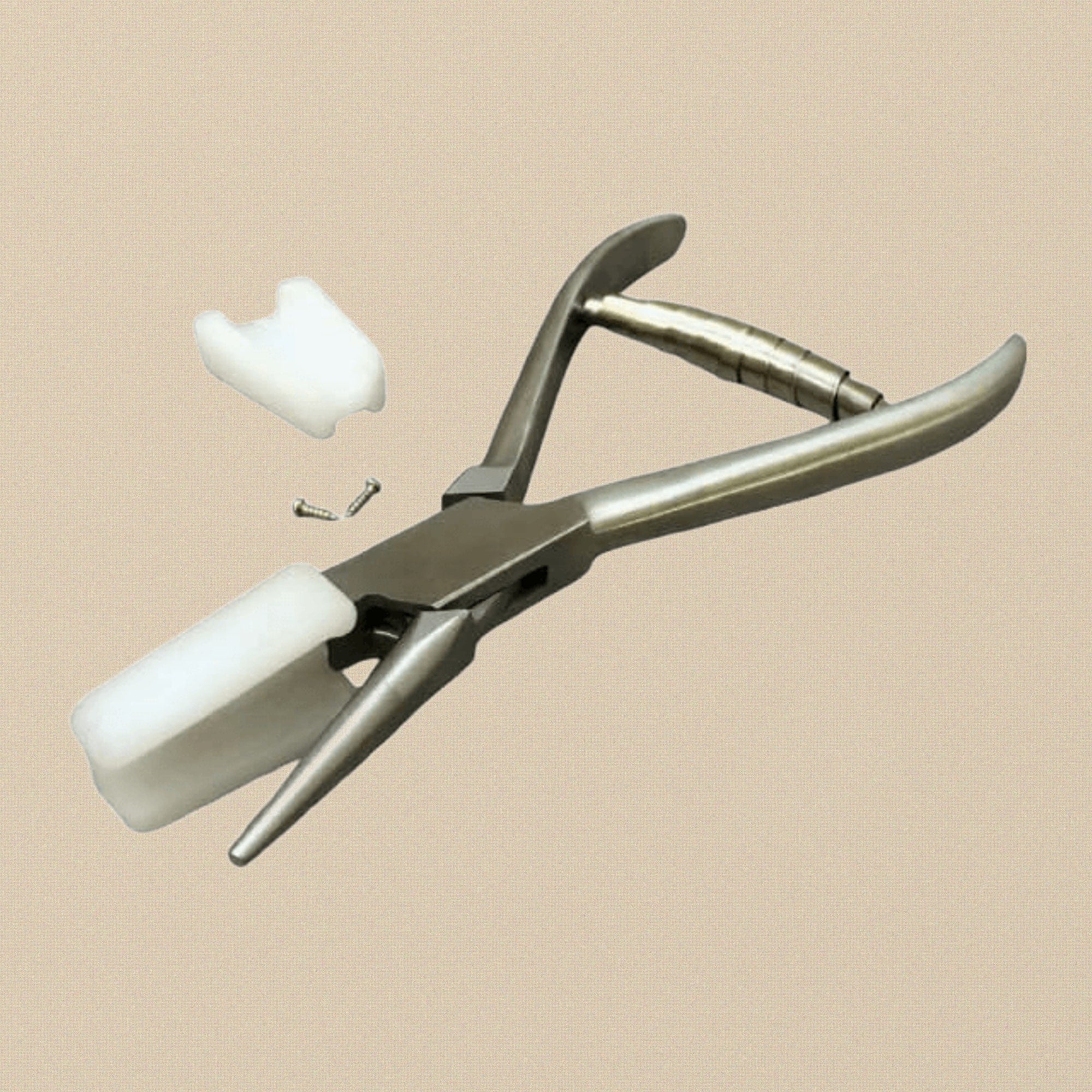 Unique Wide Nylon Jaw Jewelers Forming Pliers, Round and Concave Design with Extra Nylon Jaw, Silver Metal for Opticians, Crafts and Jewelry Making, 6.25-Inch | Jewellery Making Tools | Toolsmith Ltd UK
