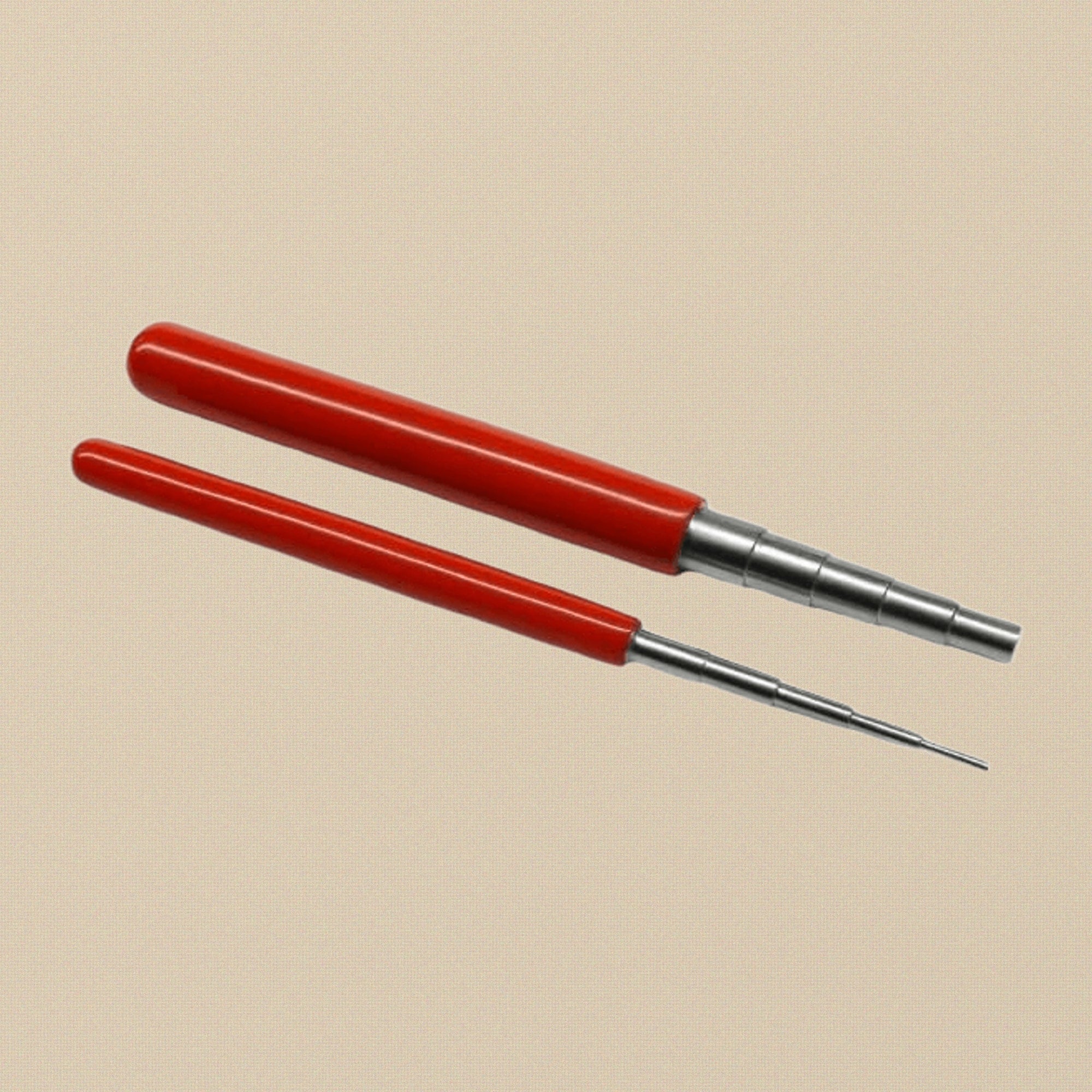 Wire Wrapping Steel Mandrels Set, Bead Working Tools, Jump Ring Making, Red Handle, 2-Piece | Jewellery Making Tools | Toolsmith Ltd UK