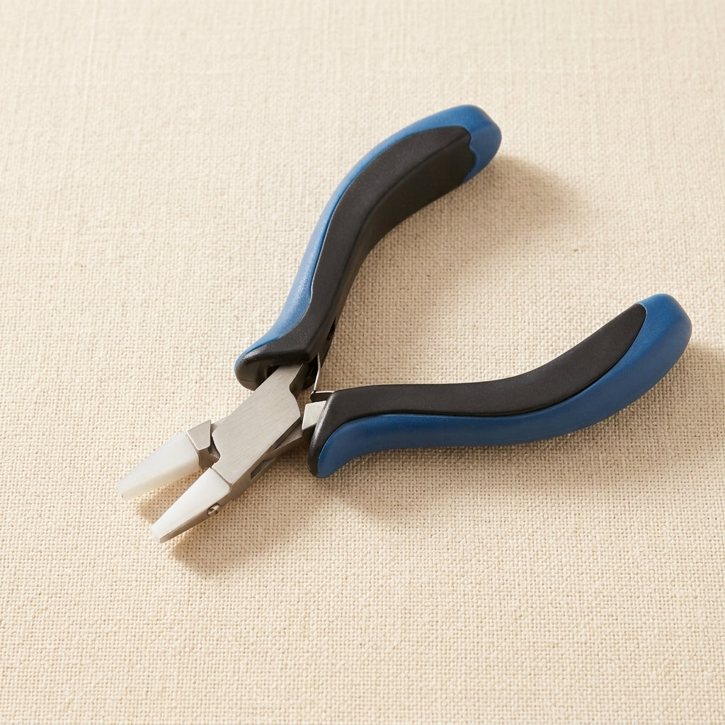 Ergonomic Chain Nose Pliers, Premium Stainless Steel Tool, Double Nylon Jaw, 5 Inch, for Jewellery Beading Wire Wrapping Crafts | Jewellery Making Tools | Toolsmith Ltd UK