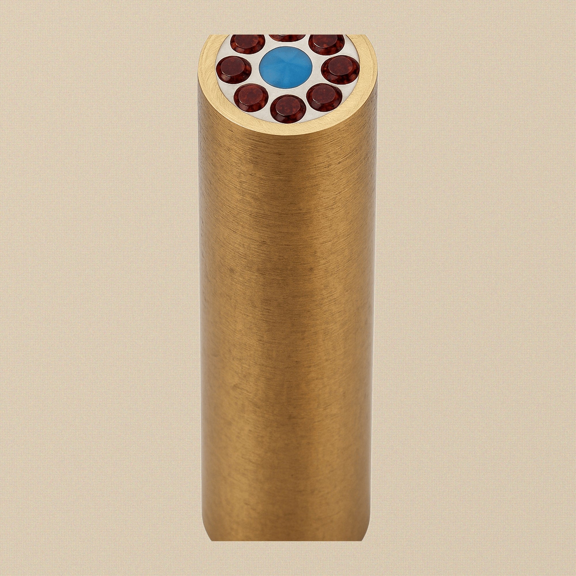 Mosaic Pin, 2 Inch (50mm), 8mm Diameter, Brass and Copper Cross Pattern (MP-004) | Mosaic Pin | Toolsmith Ltd UK