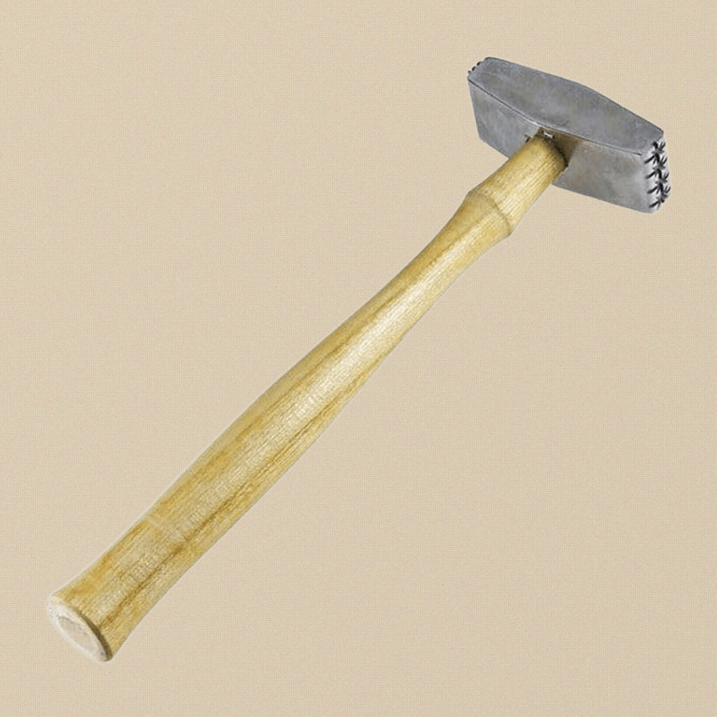 Texturing Hammer with Stars and Crosshatch Patterns, Metal Repousse Tool for Jewellery Crafts, Wooden Handle | Jewellery Making Tools | Toolsmith Ltd UK