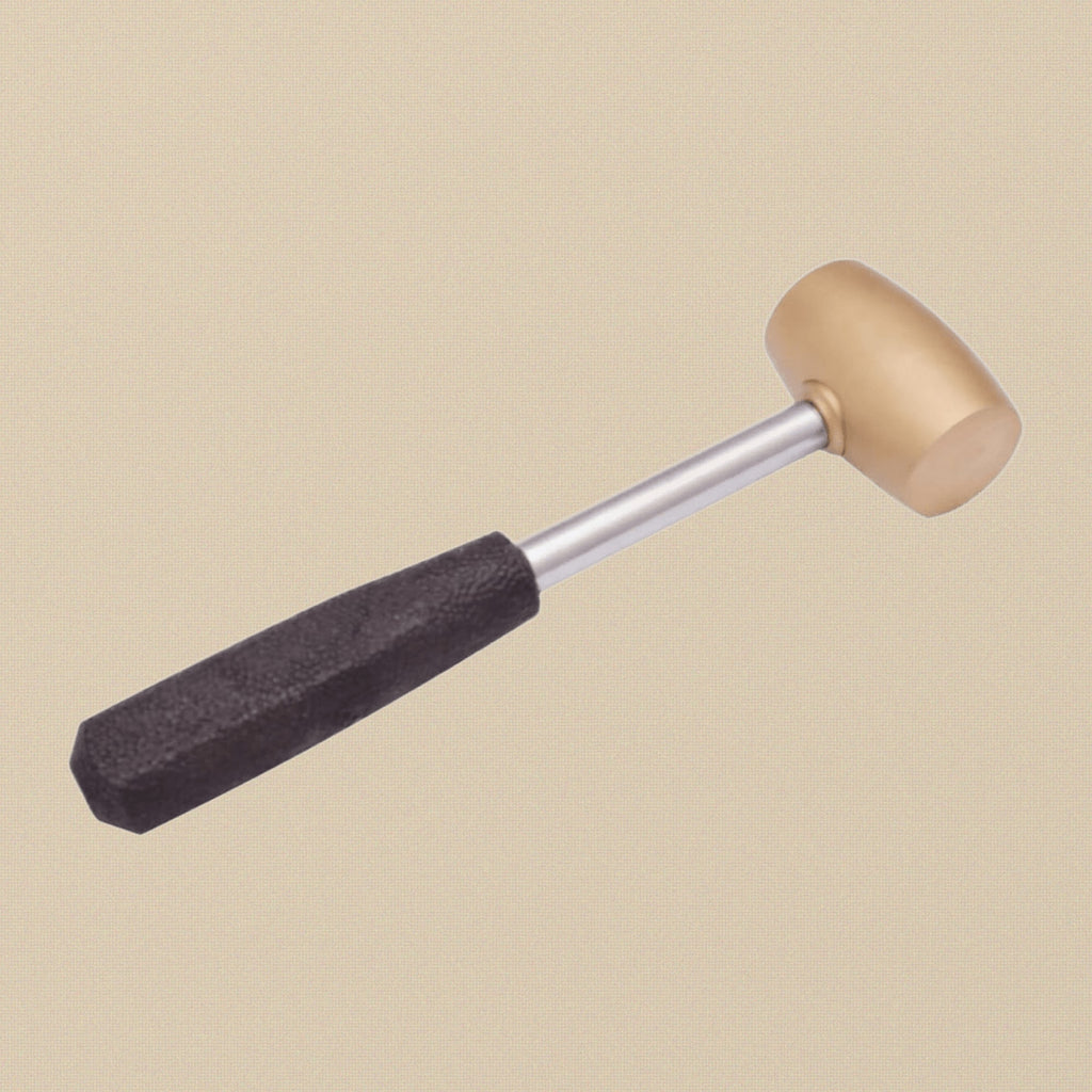 Heavy Duty Brass Hammer Mallet with Steel Handle, 2 LB, Jewellers Silversmith Dapping Tool | Jewellery Making Tools | Toolsmith Ltd UK