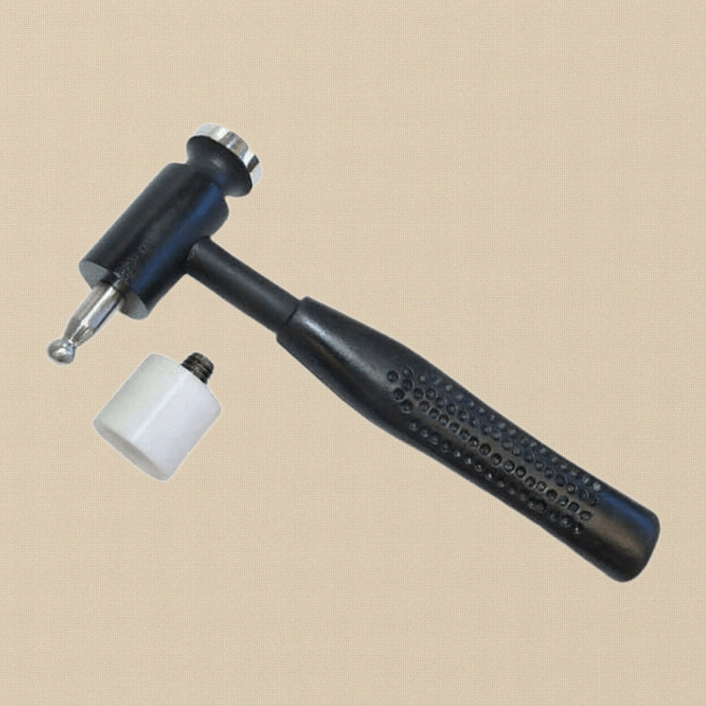Dual Head Dapping Hammer, Interchangeable Steel and Nylon Tips, Jewellery Making Tool, Used for Flattening, Spreading & Hardening | Jewellery Making Tools | Toolsmith Ltd UK