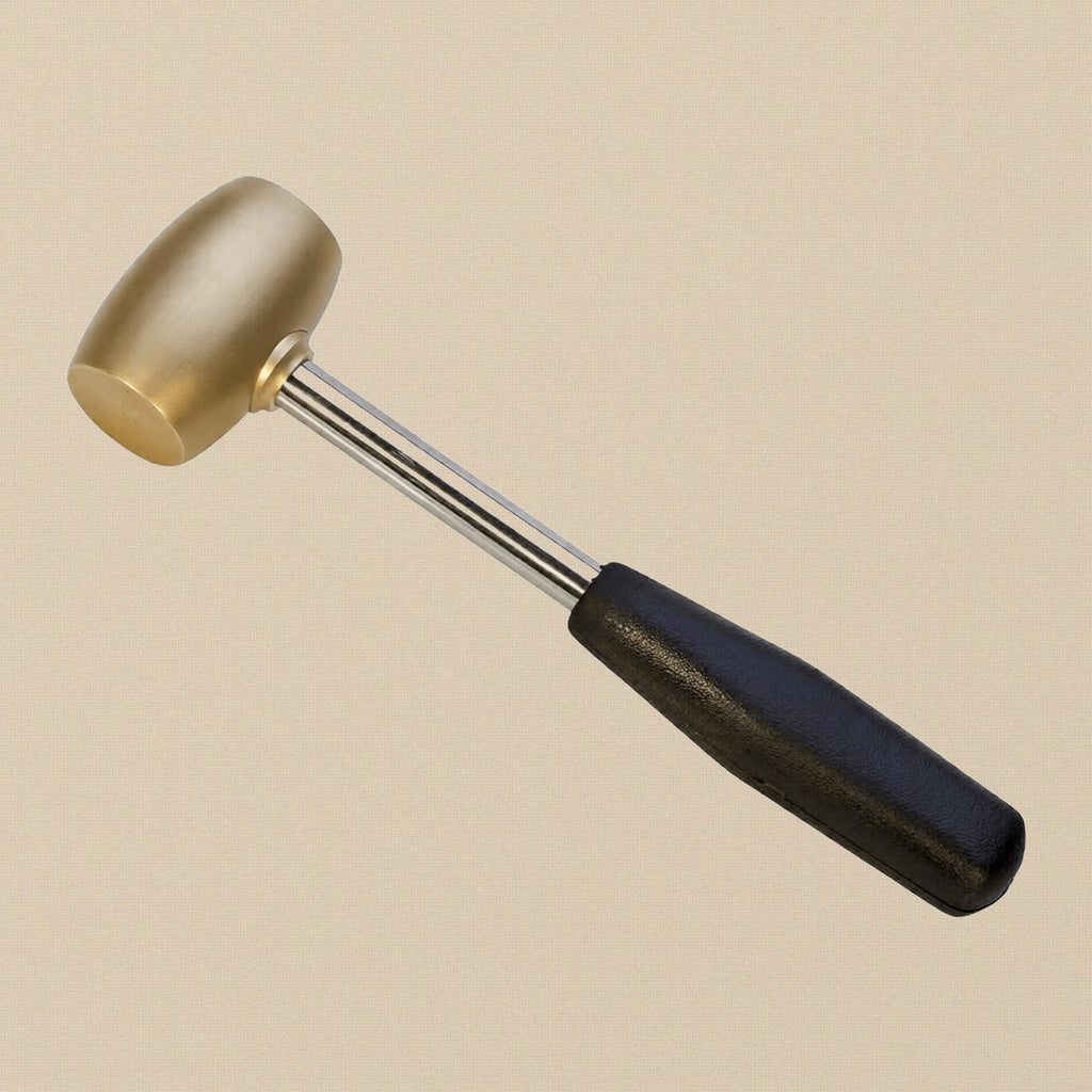 Heavy Duty Brass Hammer Mallet with Steel Handle, 2 LB, Jewellers Silversmith Dapping Tool | Jewellery Making Tools | Toolsmith Ltd UK