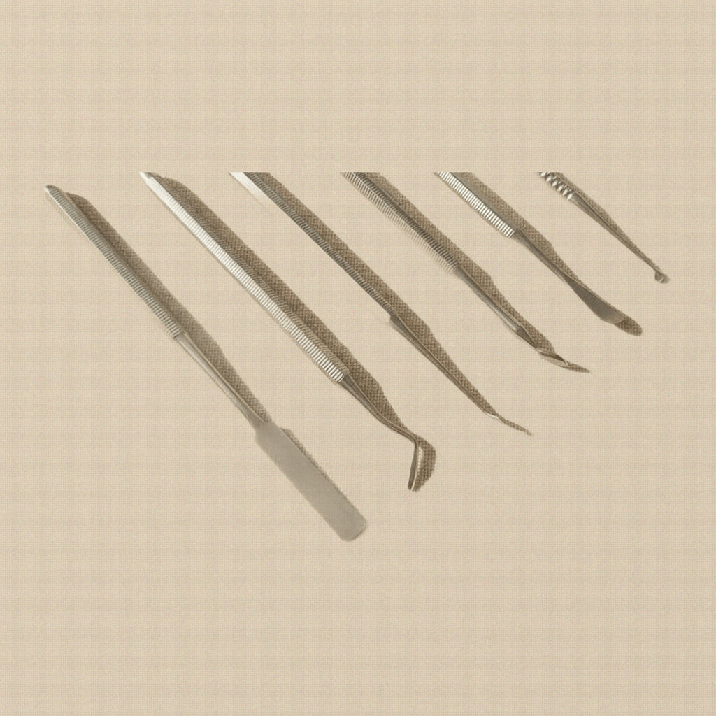 Stainless Steel Wax & Clay Sculpting Set, 6 Double-Ended Tools with Pouch | Carving Tool Set | Toolsmith Ltd UK