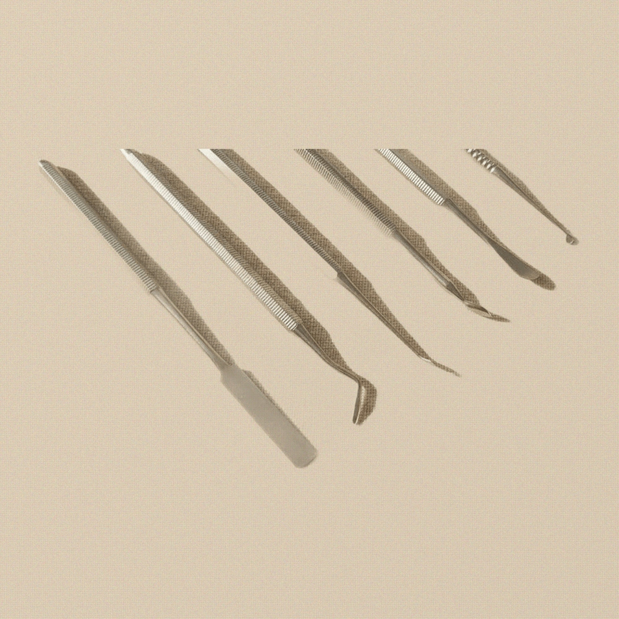 Stainless Steel Wax & Clay Sculpting Set, 6 Double-Ended Tools with Pouch | Carving Tool Set | Toolsmith Ltd UK