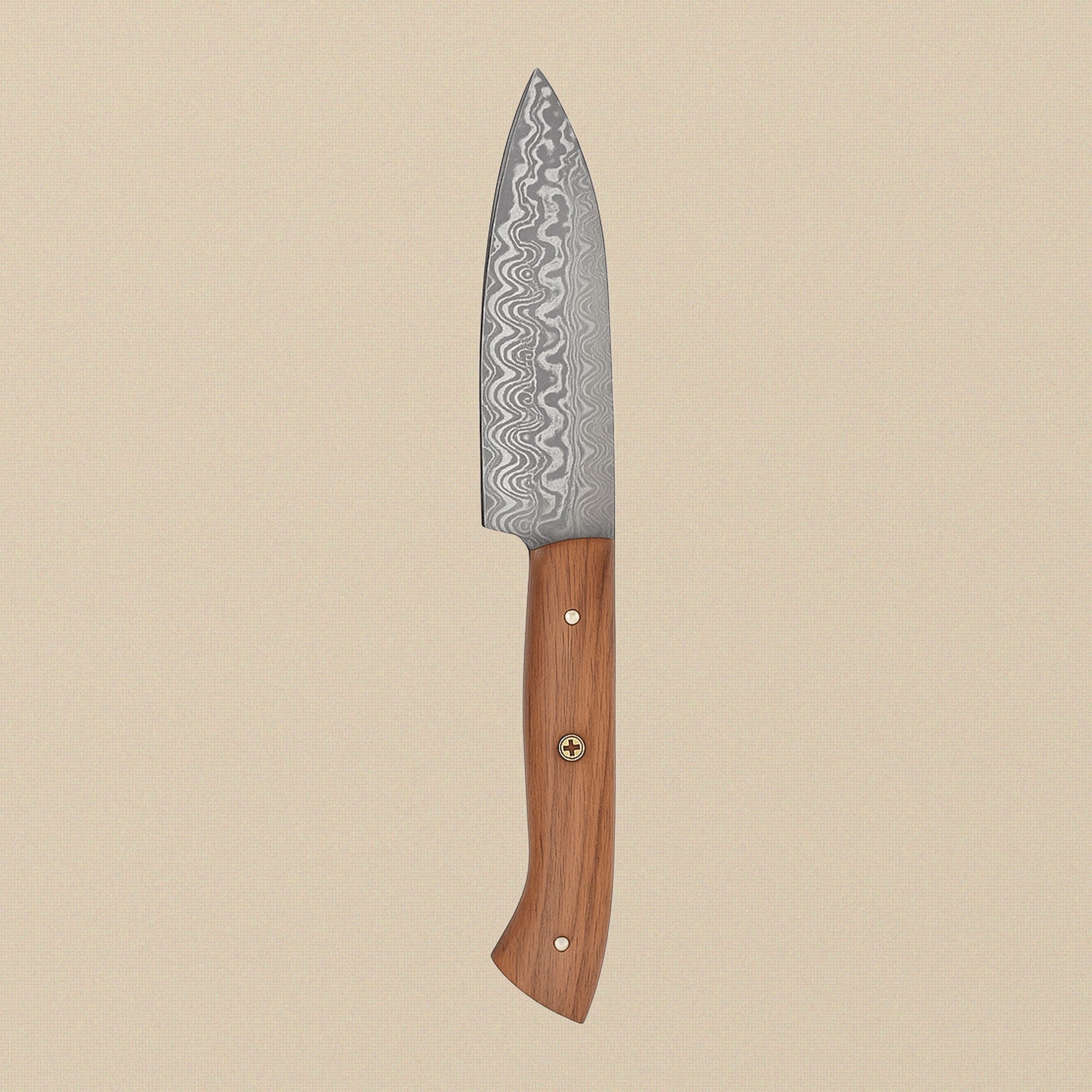Four-Piece Damascus Chef Knife Set with Rosewood Handles and Leather Sheaths | Chef Knife Set | Toolsmith Ltd UK