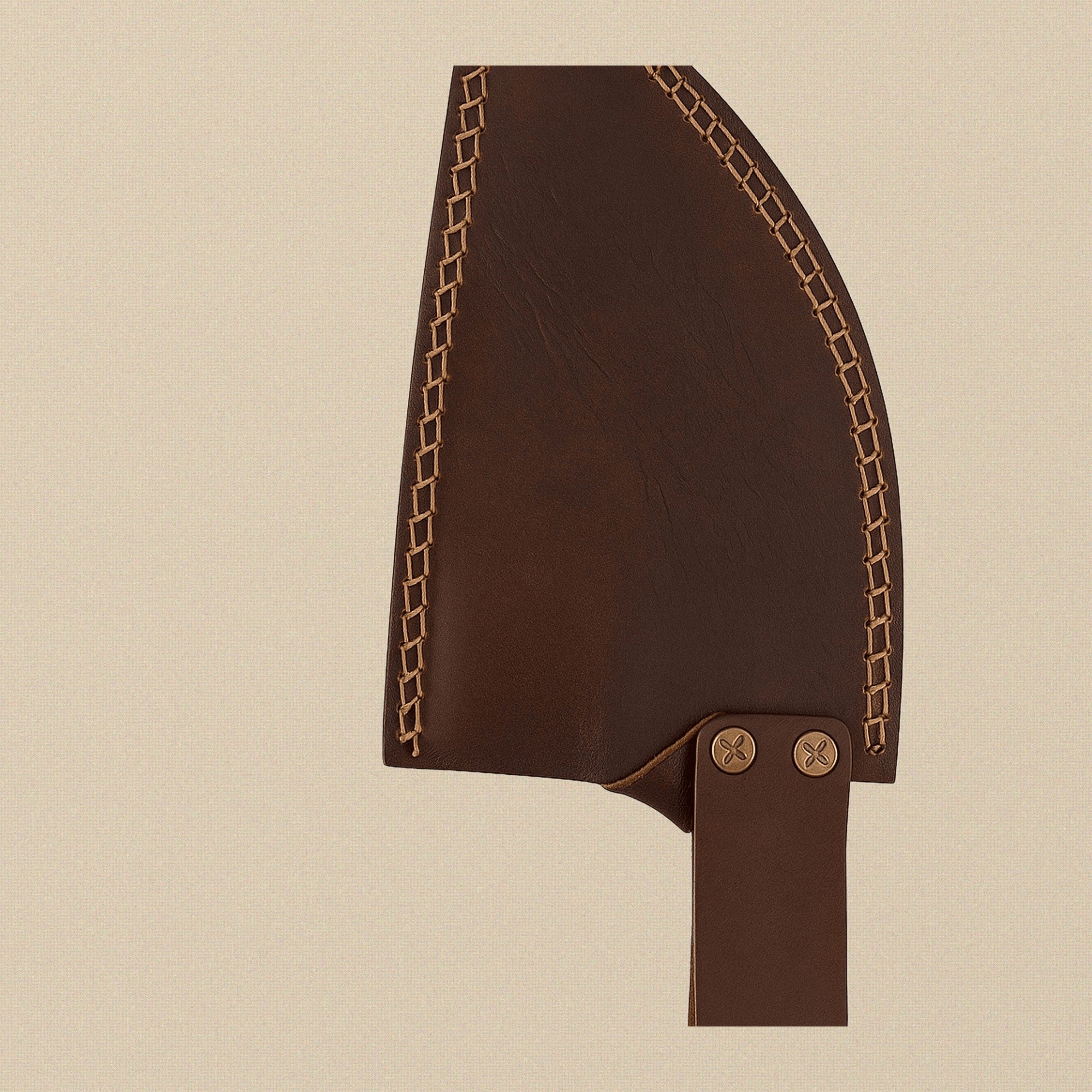 D2 Steel Cleaver Chopper, 16.3 cm Blade, with Wenge Wood Handle and Leather Sheath | Cleaver | Toolsmith Ltd UK