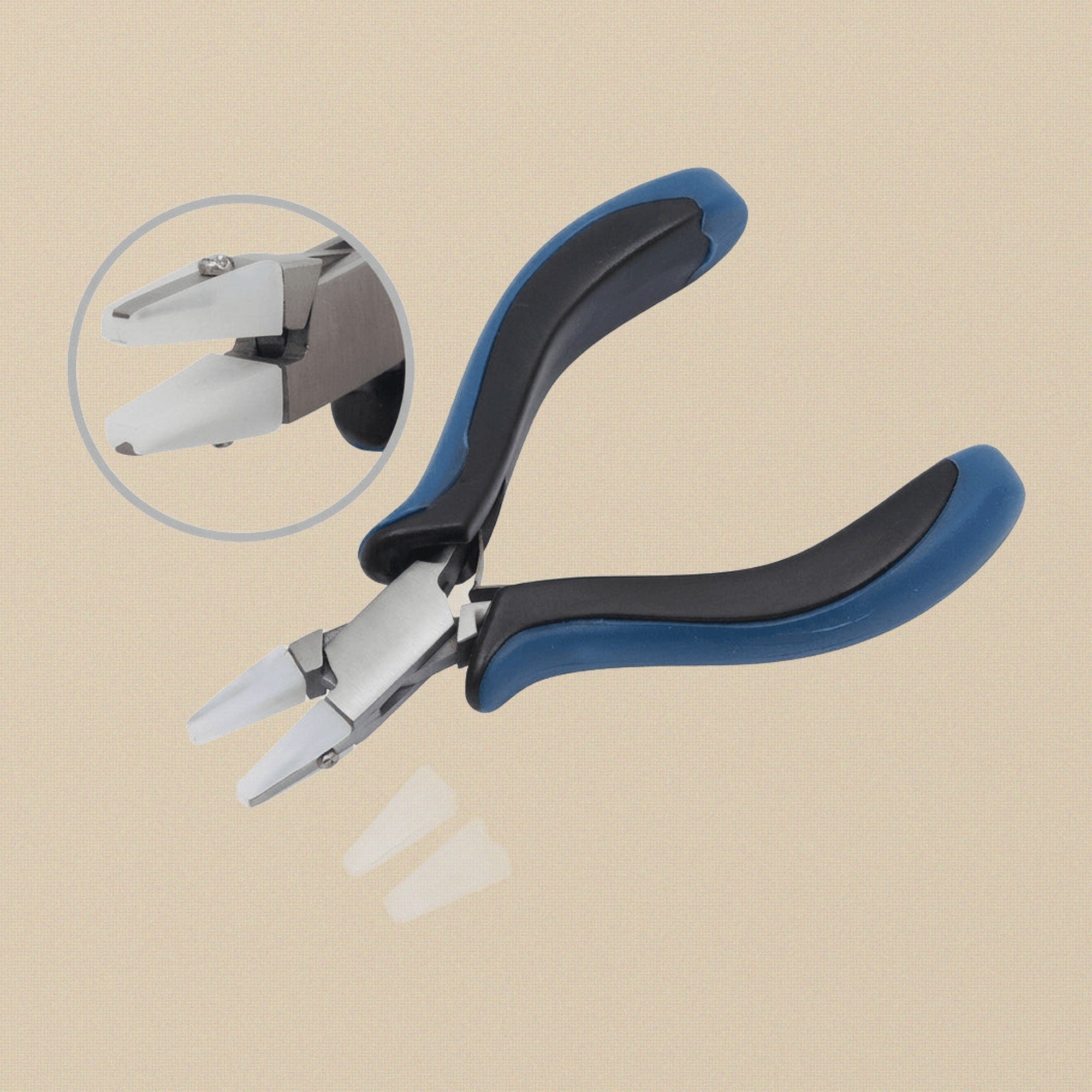 Ergonomic Chain Nose Pliers, Premium Stainless Steel Tool, Double Nylon Jaw, 5 Inch, for Jewellery Beading Wire Wrapping Crafts | Jewellery Making Tools | Toolsmith Ltd UK