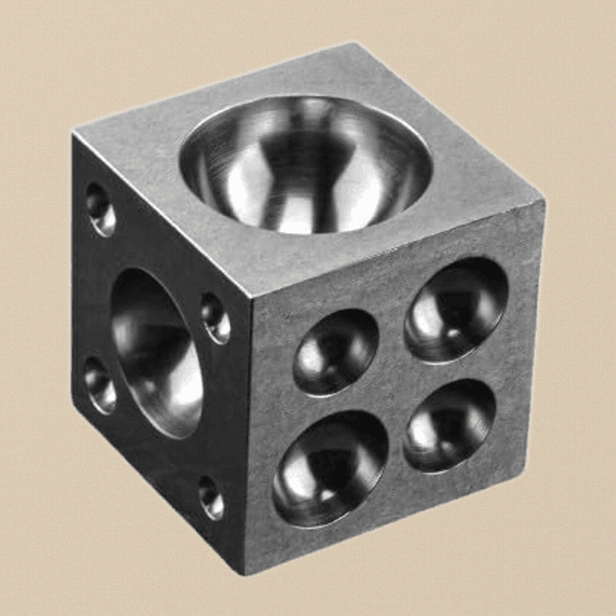 2.5" Steel Doming Dapping Block/ Die, Metal Shaping Tool for Beads and Jewellery Making | Jewellery Making Tools | Toolsmith Ltd UK