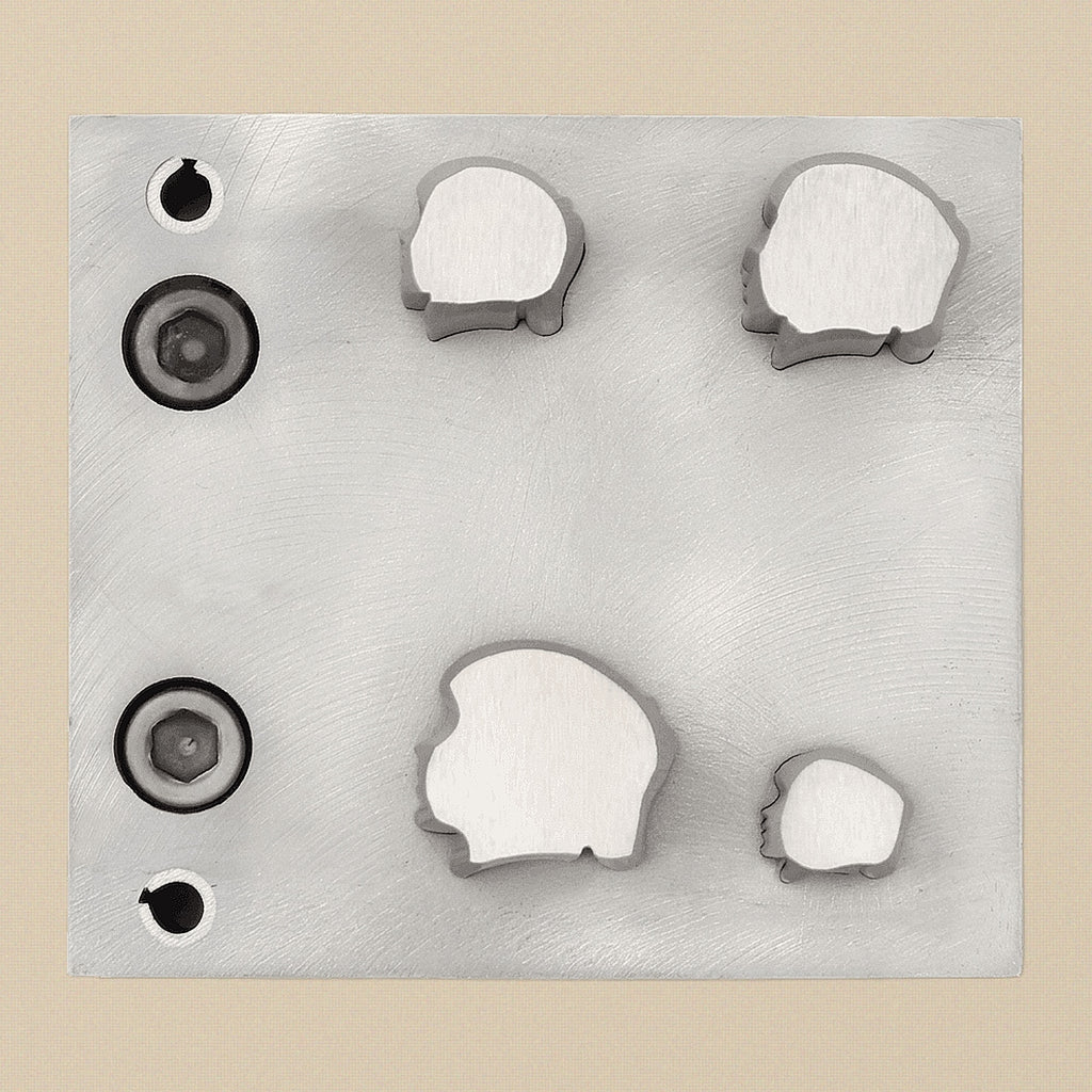 Cloud Steel Disc Cutter Set, 4 Punches, 10-20 mm, Jewellery Making Tool