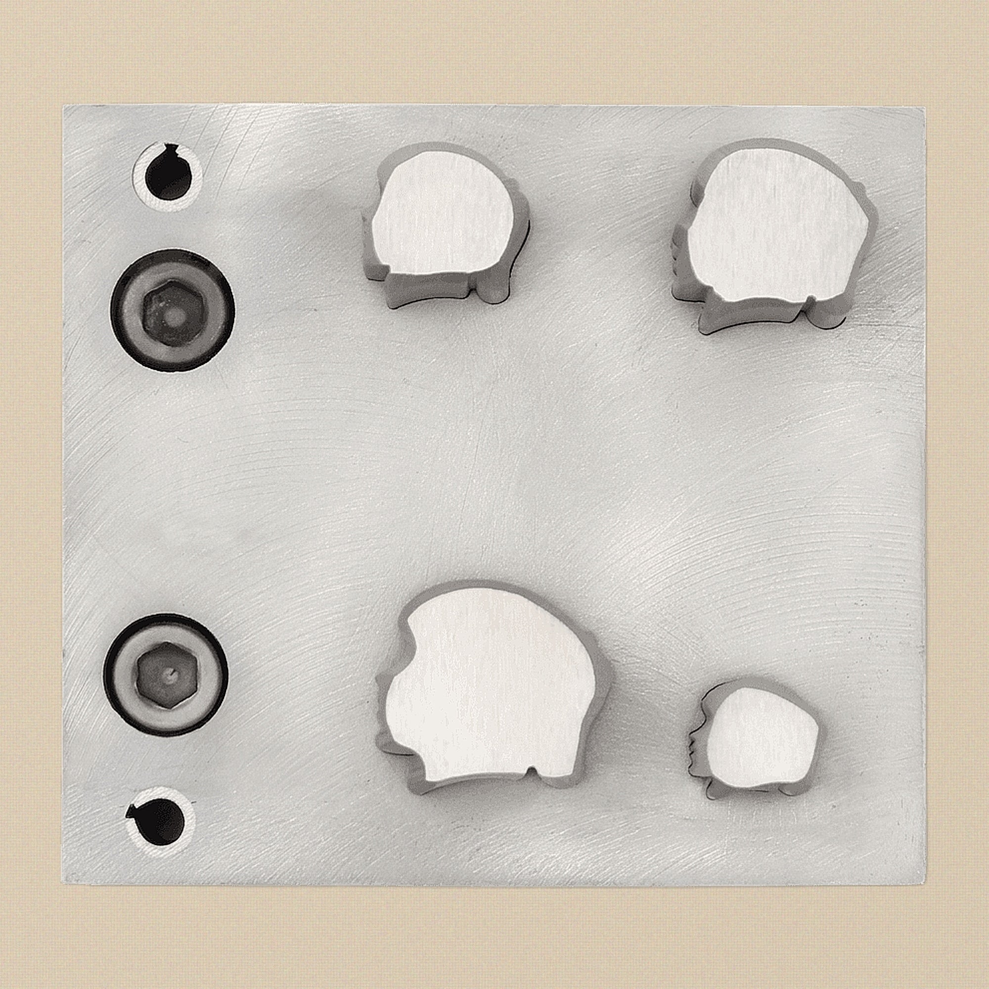 Cloud Steel Disc Cutter Set, 4 Punches, 10-20 mm, Jewellery Making Tool