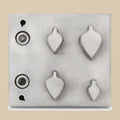 Pointed Leaf Steel Disc Cutter Set, 4 Punches, 9-25 mm, Jewellery Making Tool | Disc Cutter Set | Toolsmith Ltd UK