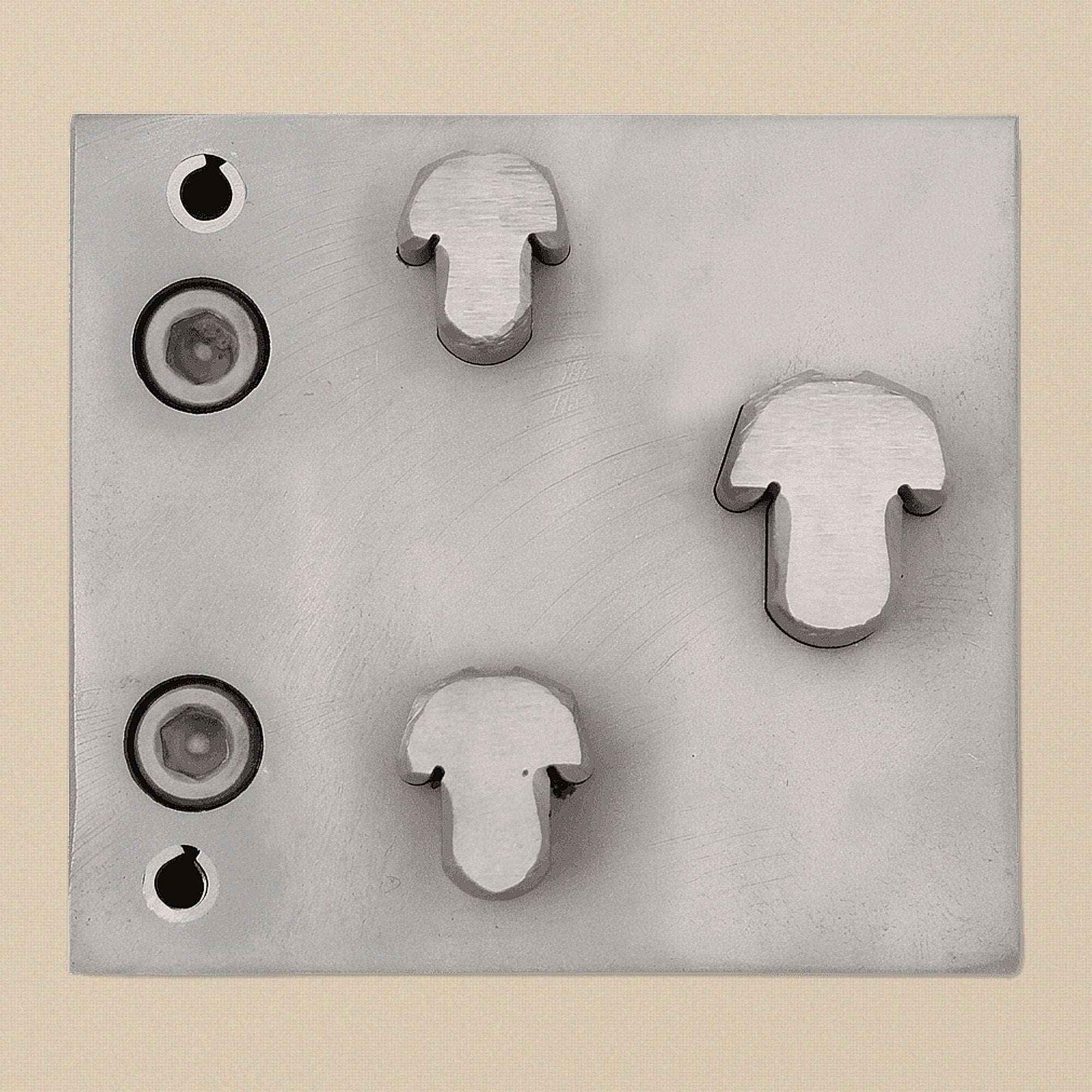Mushroom Steel Disc Cutter Set, 3 Punches, 13-21 mm, Jewellery Making Tool