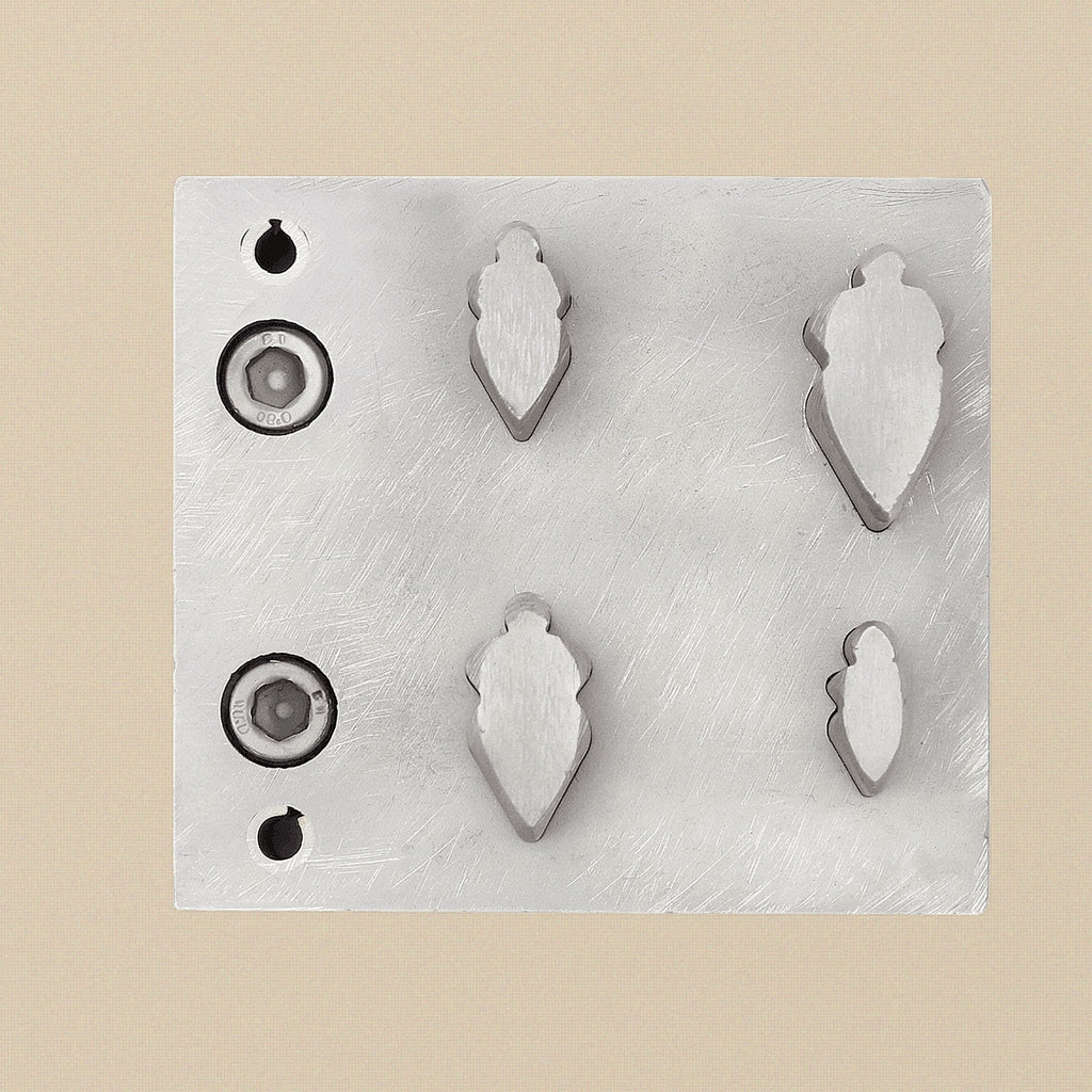 Strawberry Steel Disc Cutter Set, 4 Punches, 7-25 mm, Jewellery Making Tool