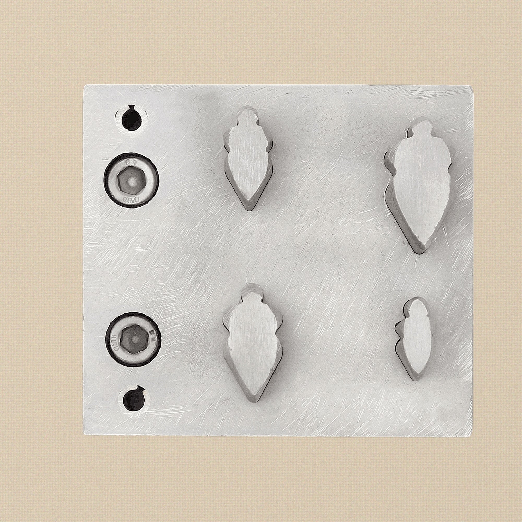 Strawberry Steel Disc Cutter Set, 4 Punches, 7-25 mm, Jewellery Making Tool