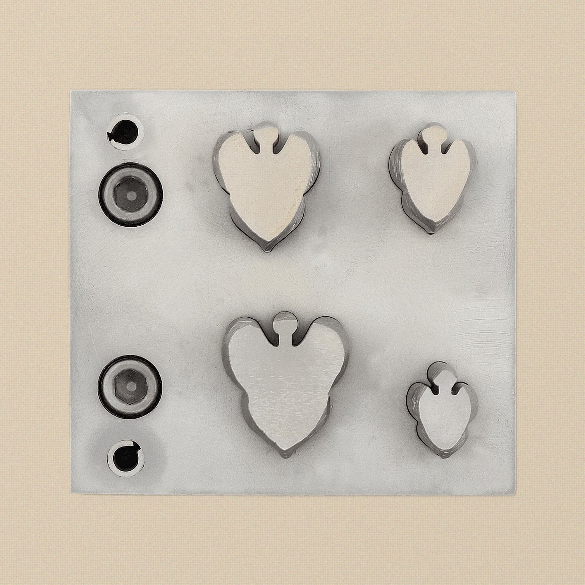 Angel Steel Disc Cutter Set, 4 Punches, 11-24 mm, Jewellery Making Tool