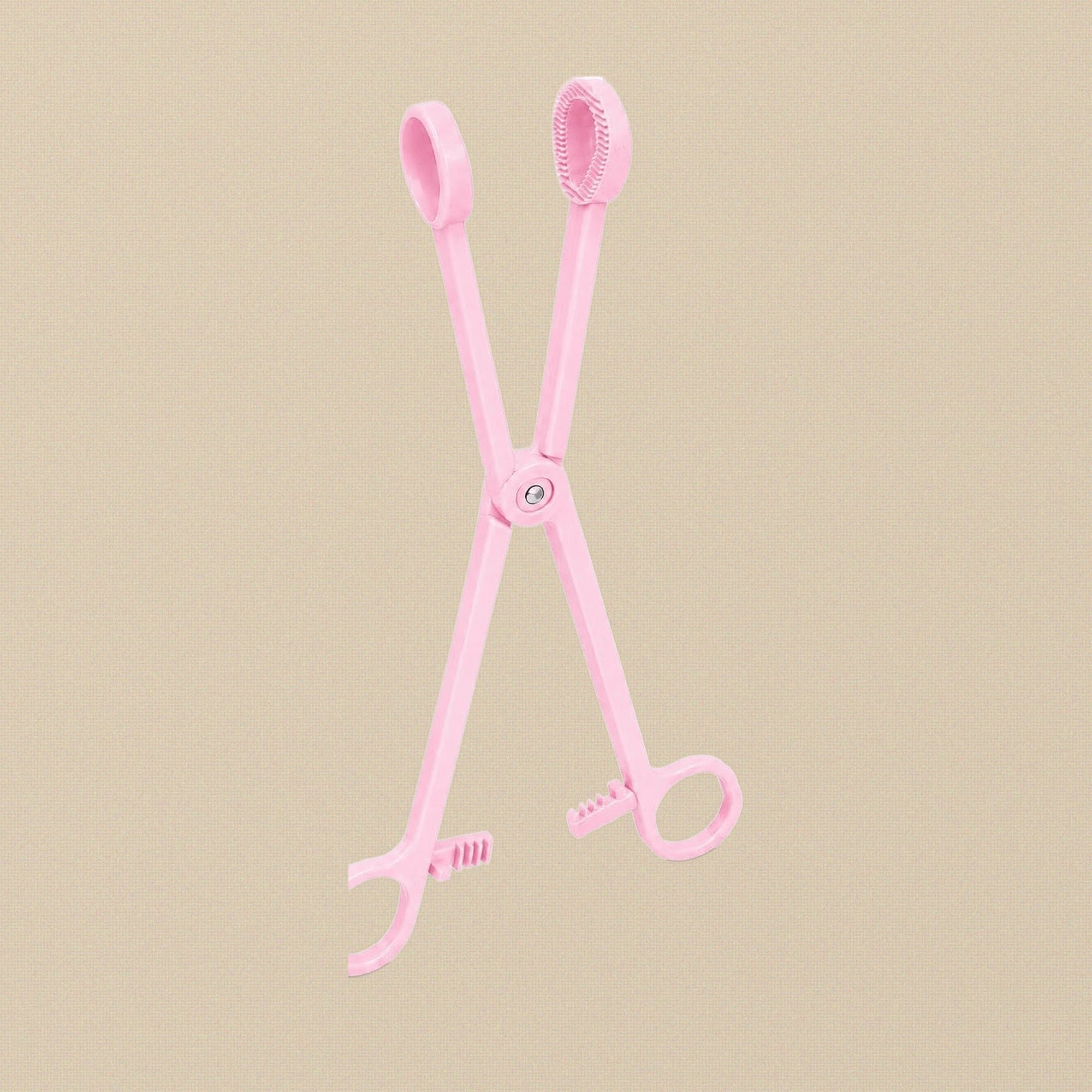 Plastic Sponge Forceps Clamp, Pink, Slide-Lock, Multipurpose Surgical & Piercing Tweezers