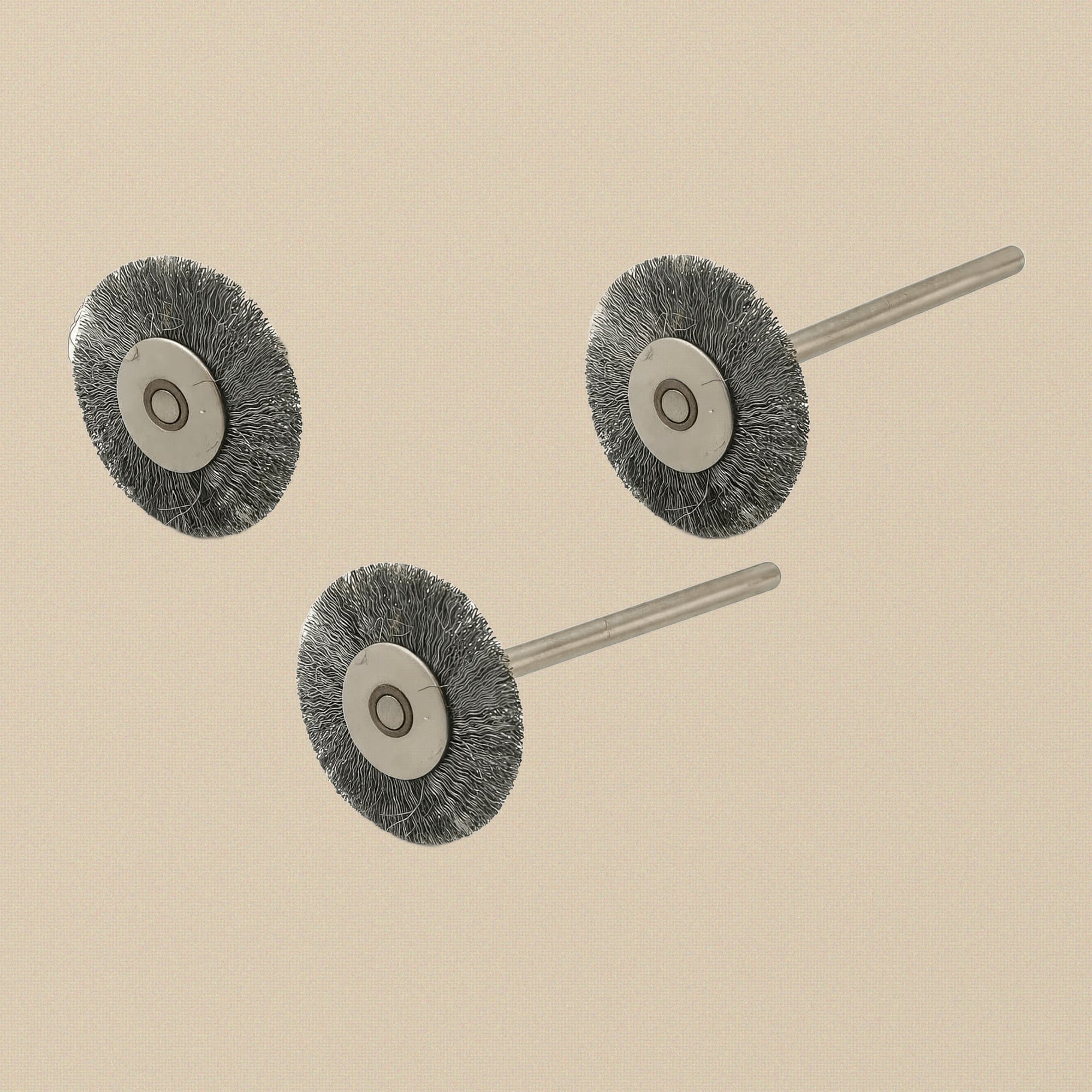Stainless Steel Wire Wheel Brushes, Single Row, for Rotary Tools & Jewellery | Jewellery Making Tools | Toolsmith Ltd UK