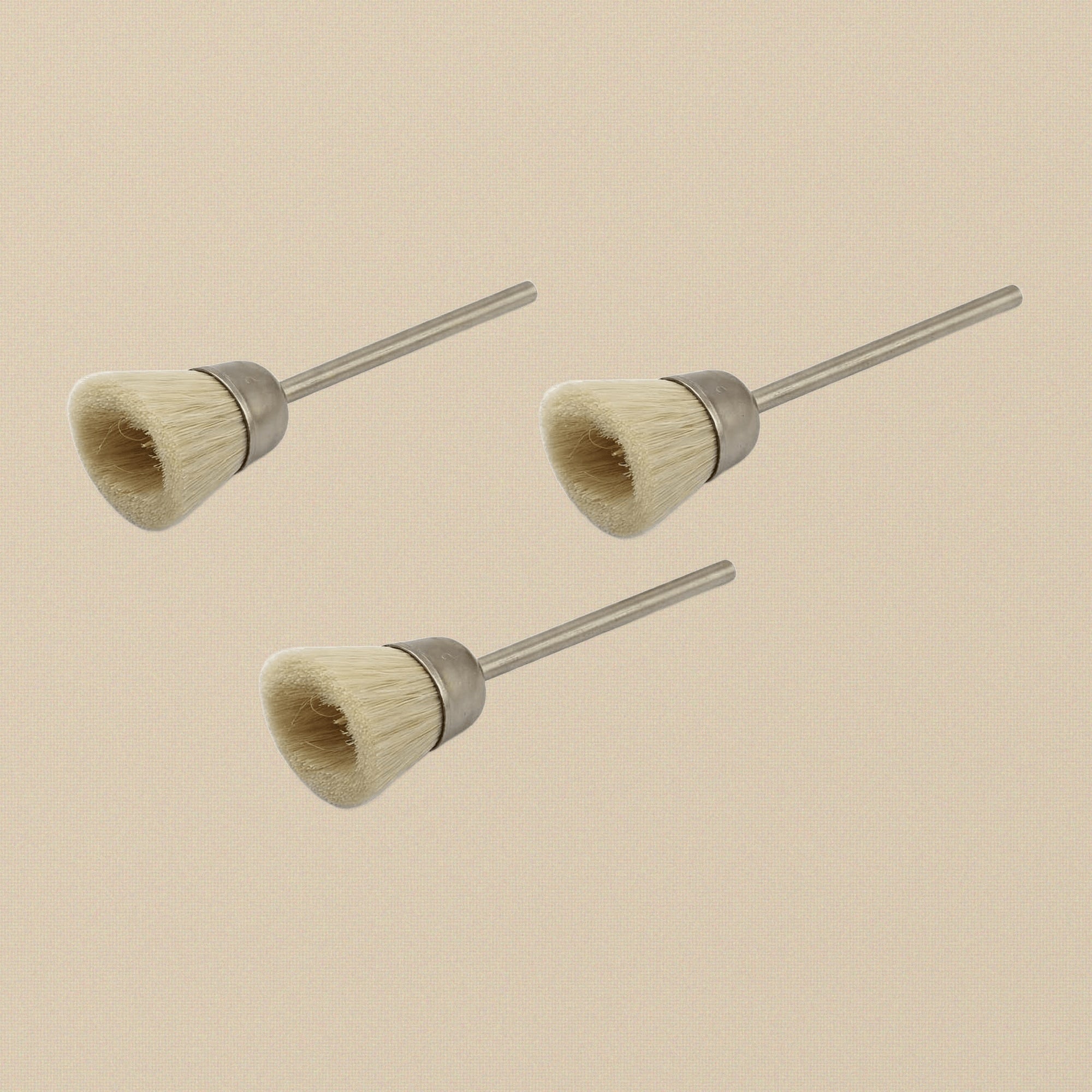 Bristle Cup Brushes for Rotary Tools, Stiff Bristle, 3/32 inch Shank | Jewellery Making Tools | Toolsmith Ltd UK