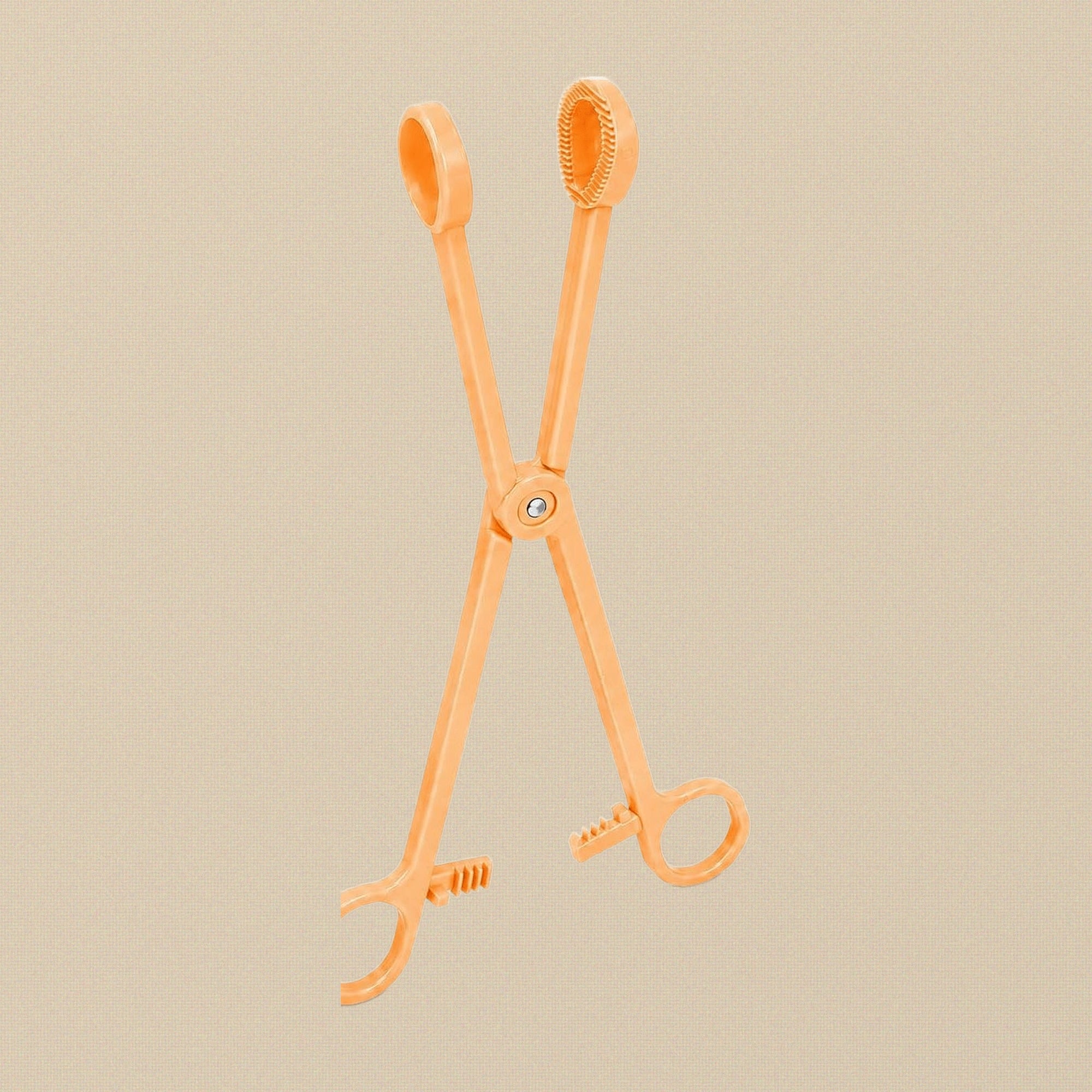 Plastic Sponge Forceps Clamp, Orange, Slide-Lock, Multipurpose Surgical & Piercing Tweezers