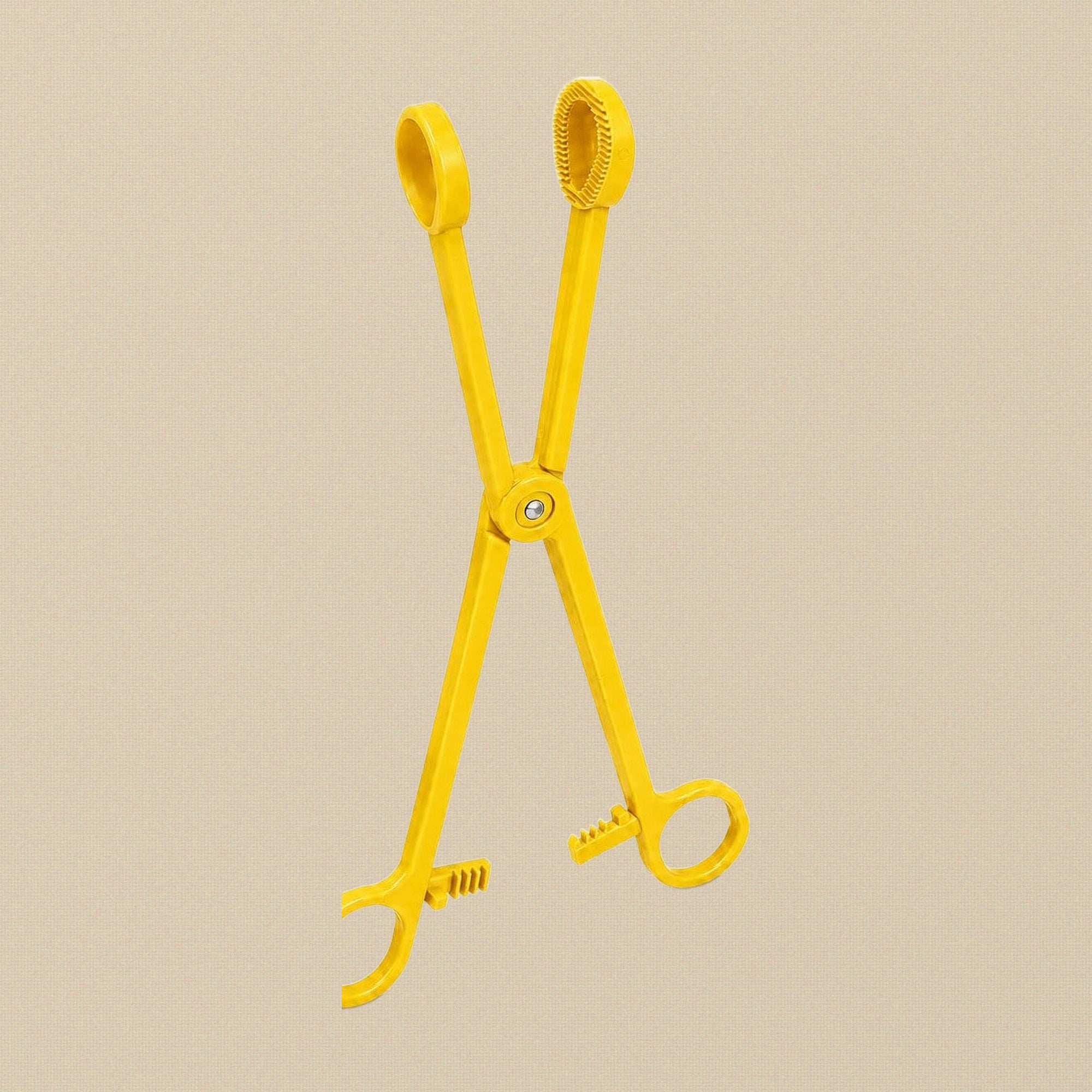 Plastic Sponge Forceps Clamp, Yellow, Slide-Lock, Multipurpose Surgical & Piercing Tweezers
