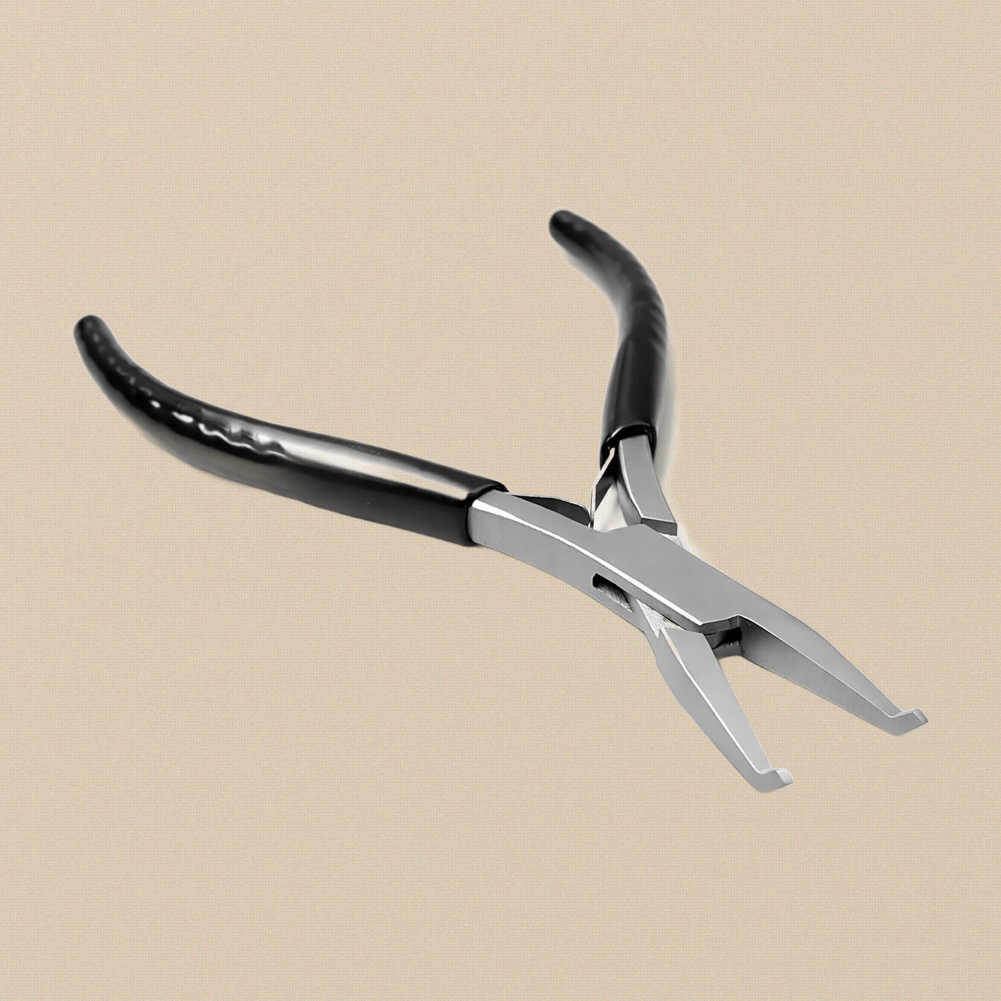 Economy Slim Line Bend Nose Pliers, Stainless Steel, 13 cm, for Jewellery Making